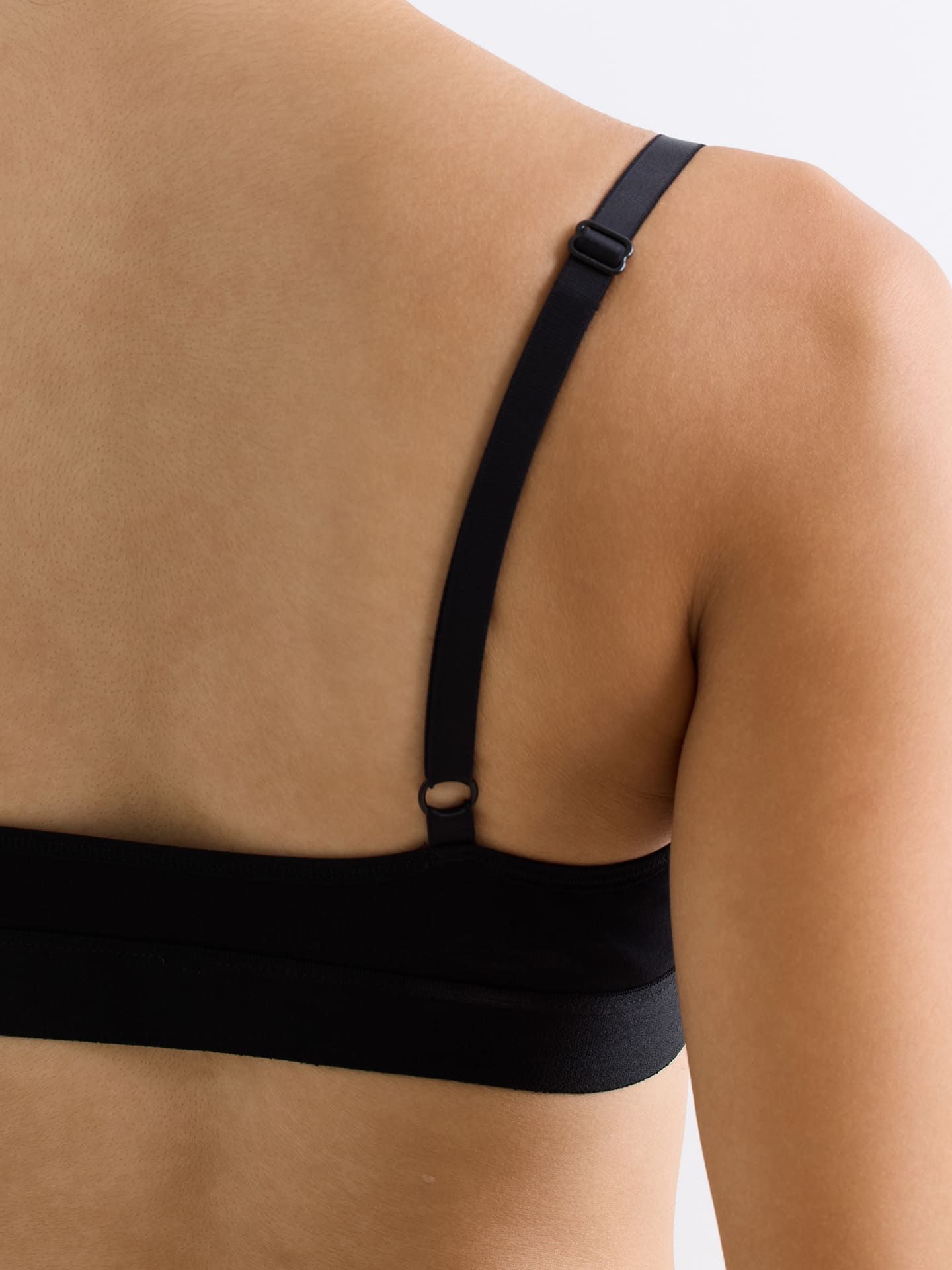 Casual Cotton Triangel Bralette schwarz M
