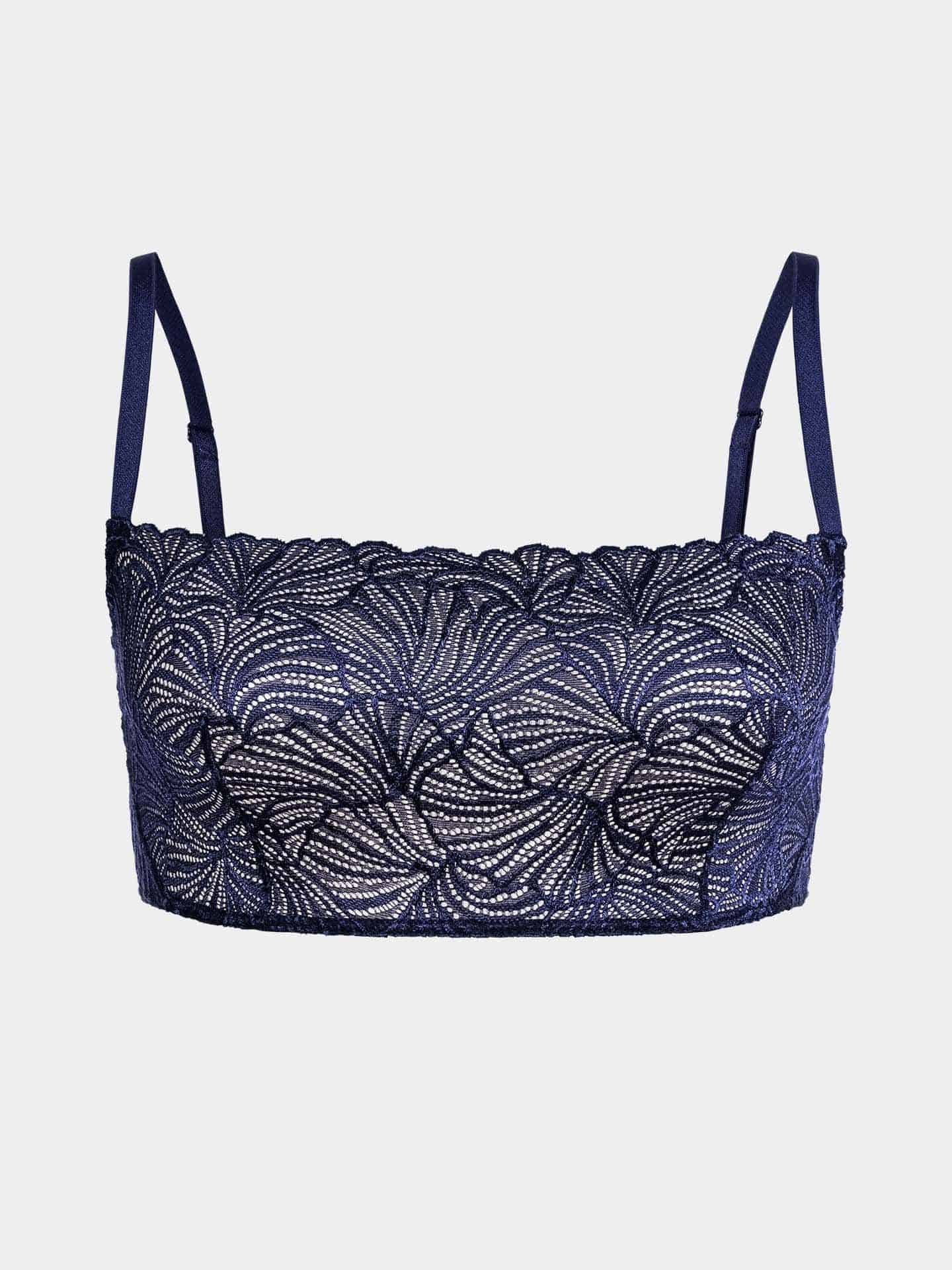 Fluid Lace Bandeau Bralette mitternachtblau 38