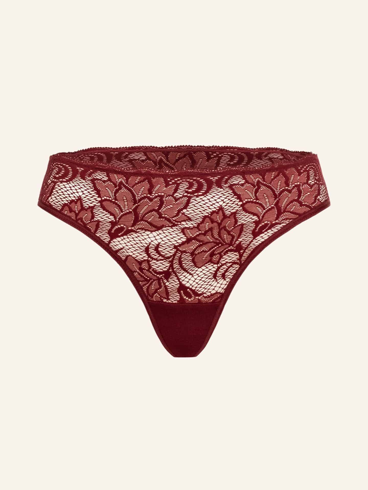 Emilia thong lace wine red 46