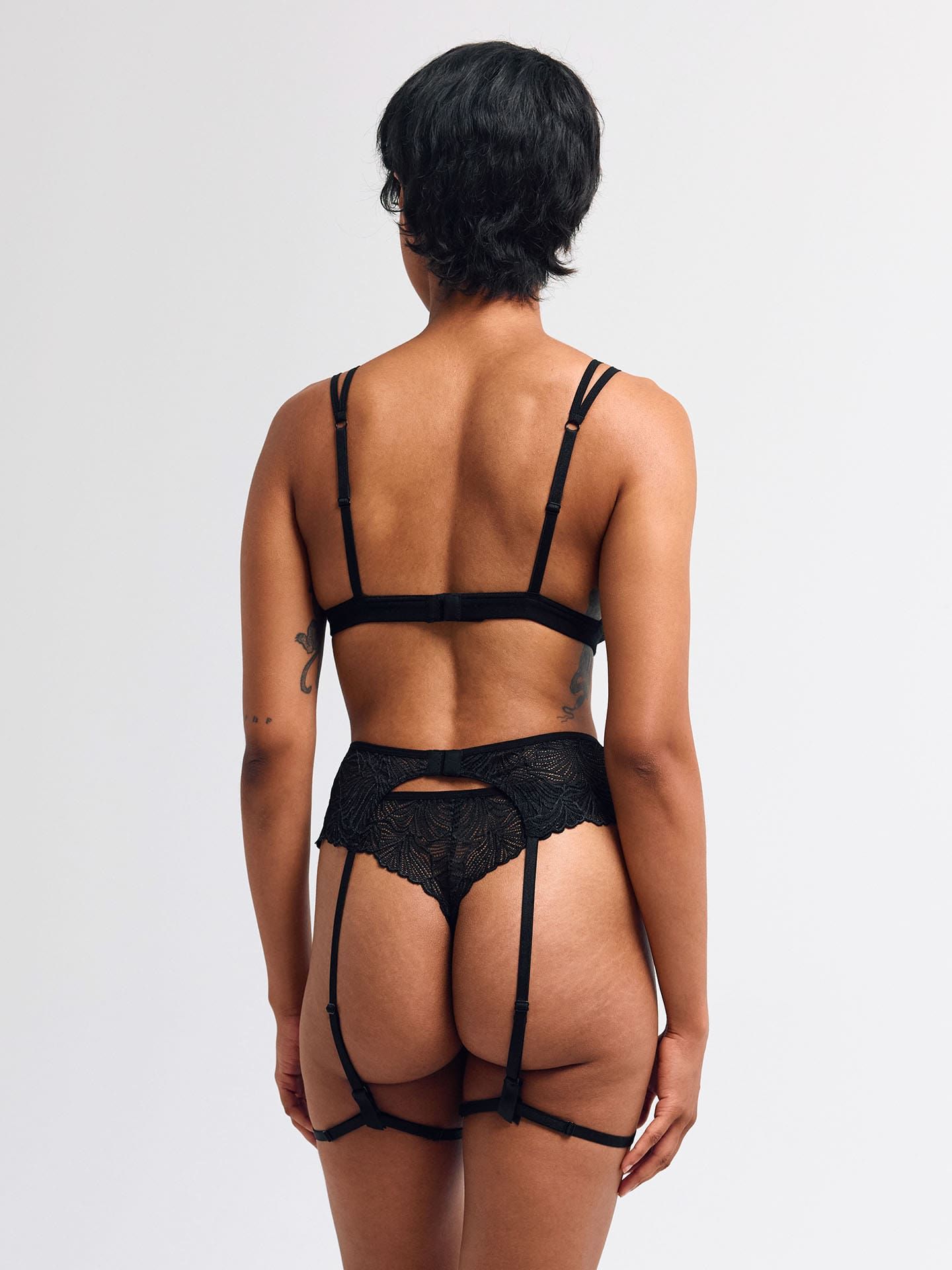 Fluid Lace suspender belt black 42/44