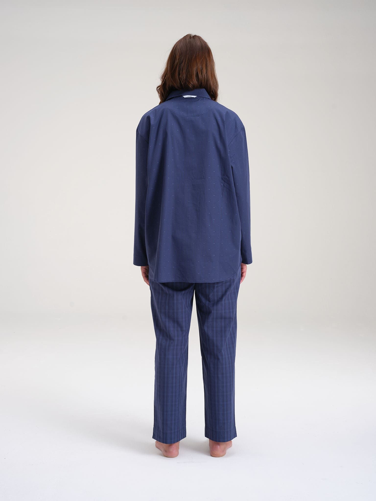 Avonté Pyjama Pants midnight navy big check Nachtwäsche Größe XS