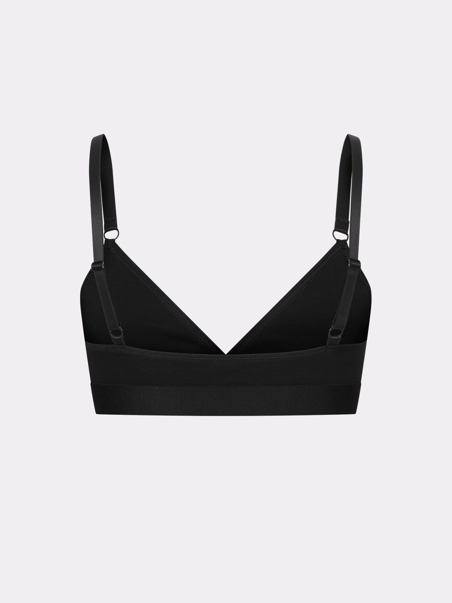 Casual Cotton Triangel Bralette black XL