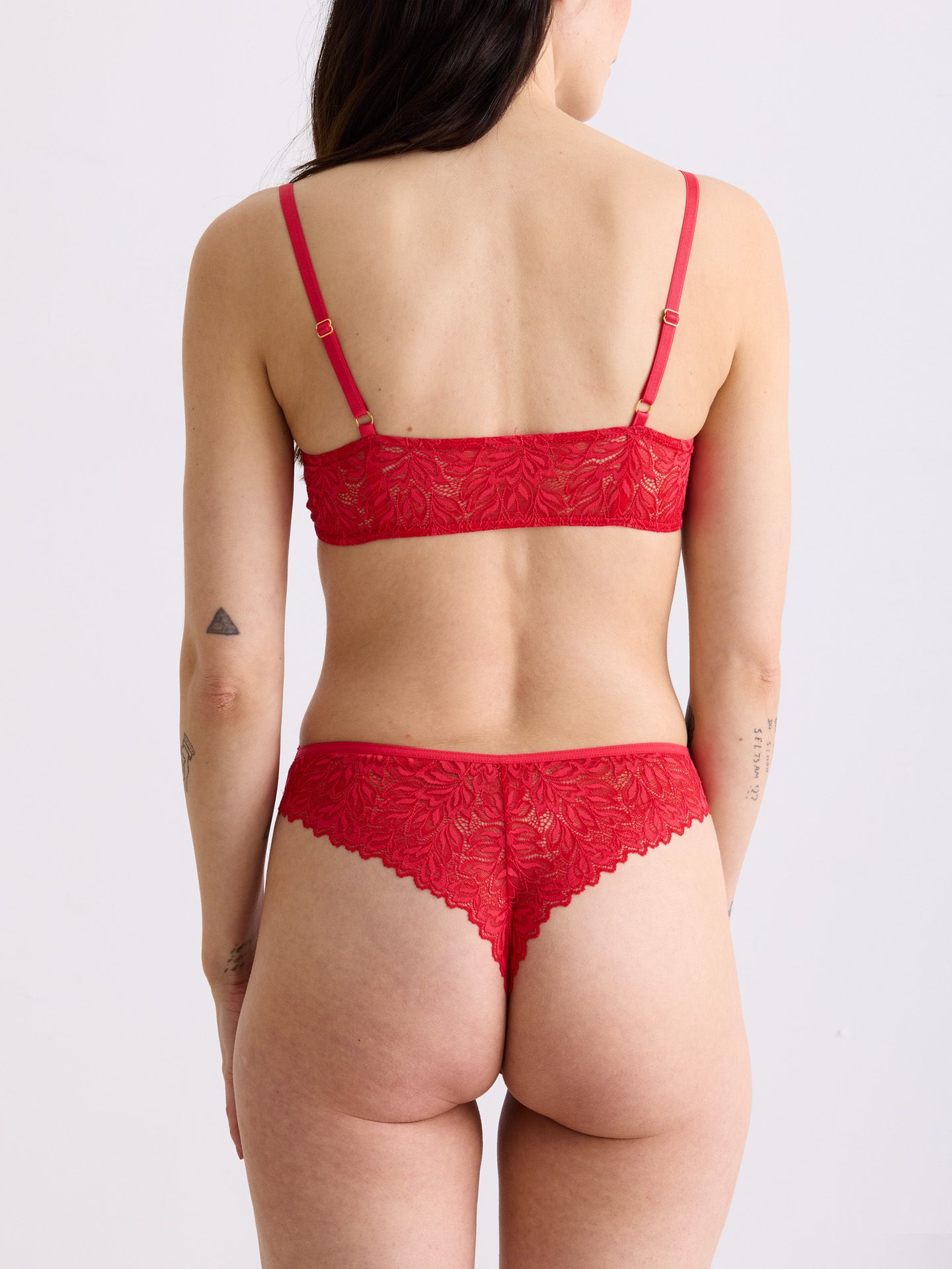 Dreamy Lace High Waist Brazil Thong chili red 36
