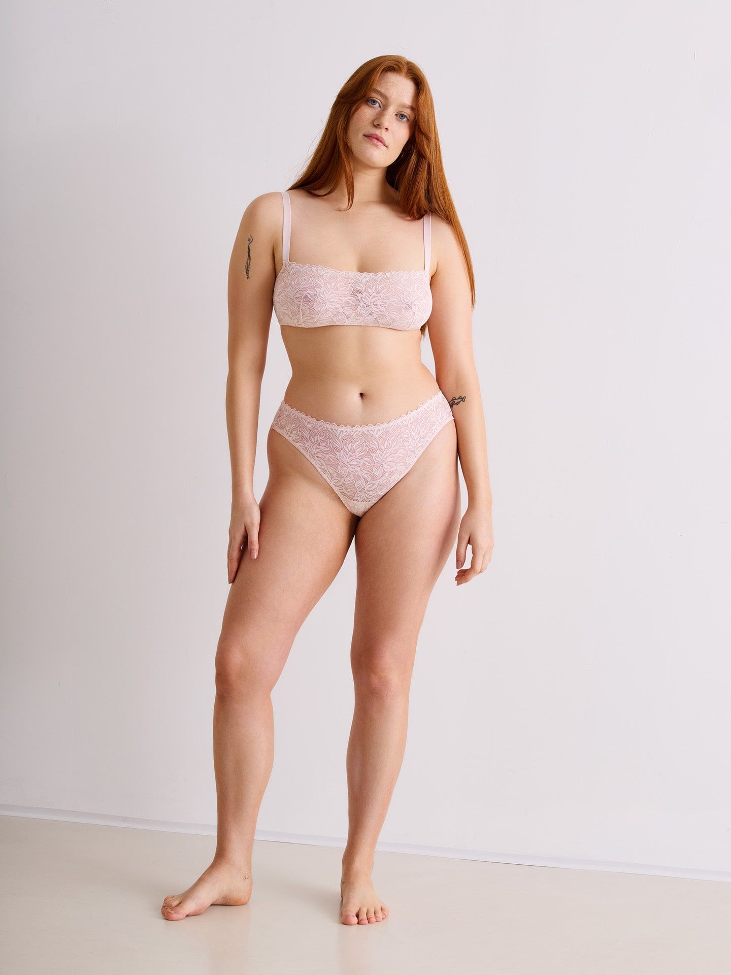 Dreamy Lace High Waist Brazil Thong magnolia 42
