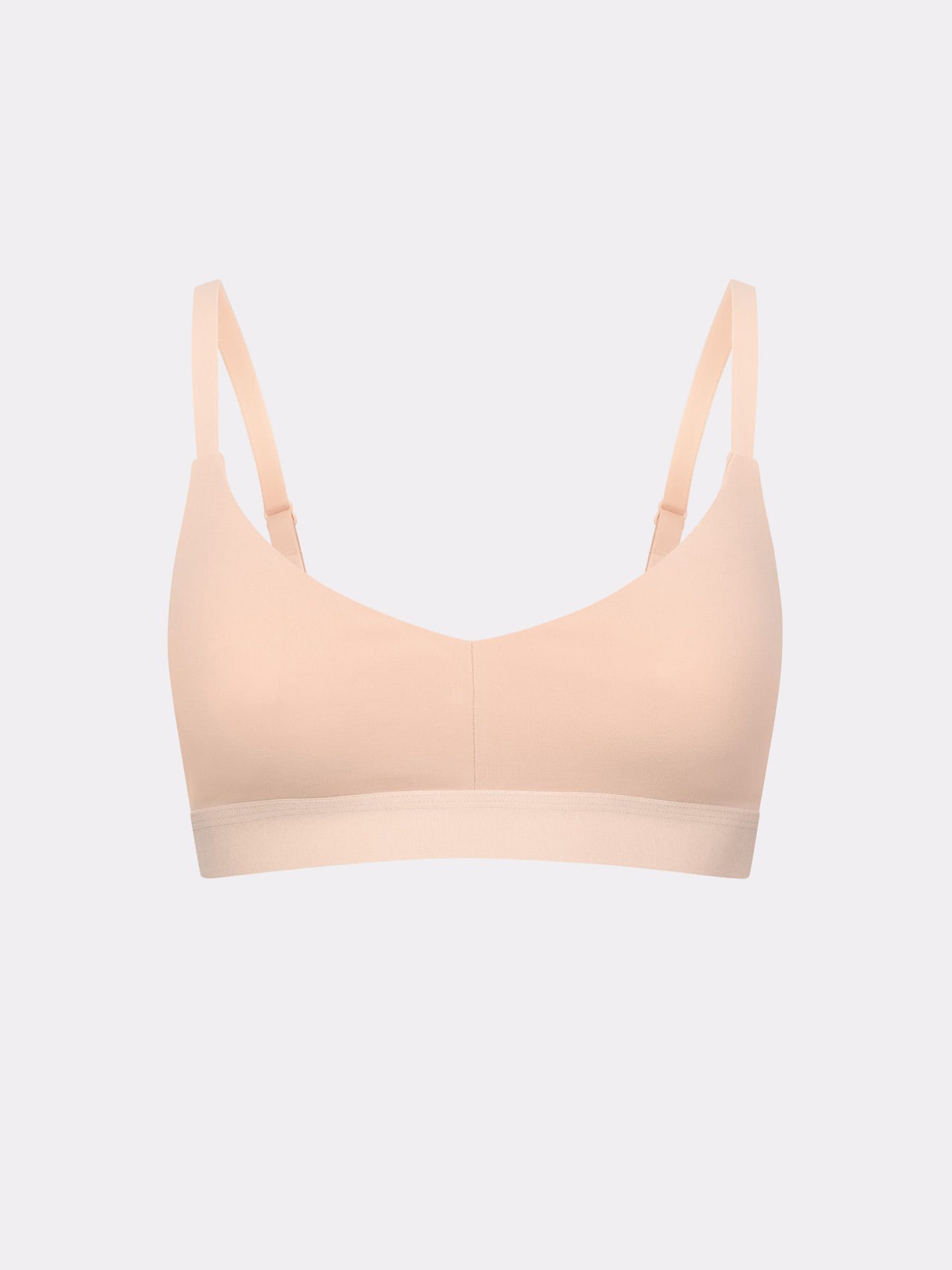 Casual Cotton Bralette with removable Pads clay M