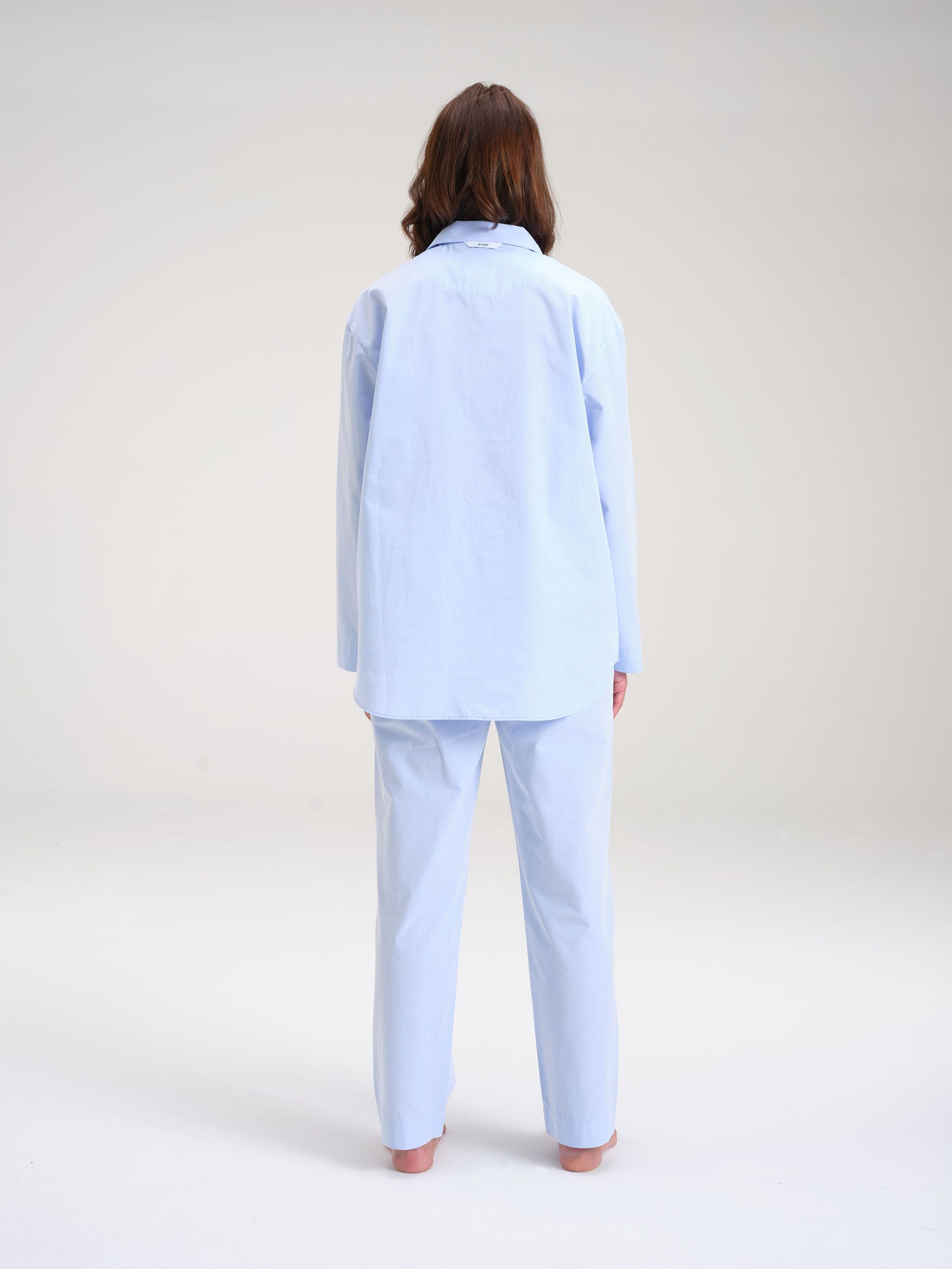 Avonté Pyjama Shirt breeze blue Nachtwäsche Größe L