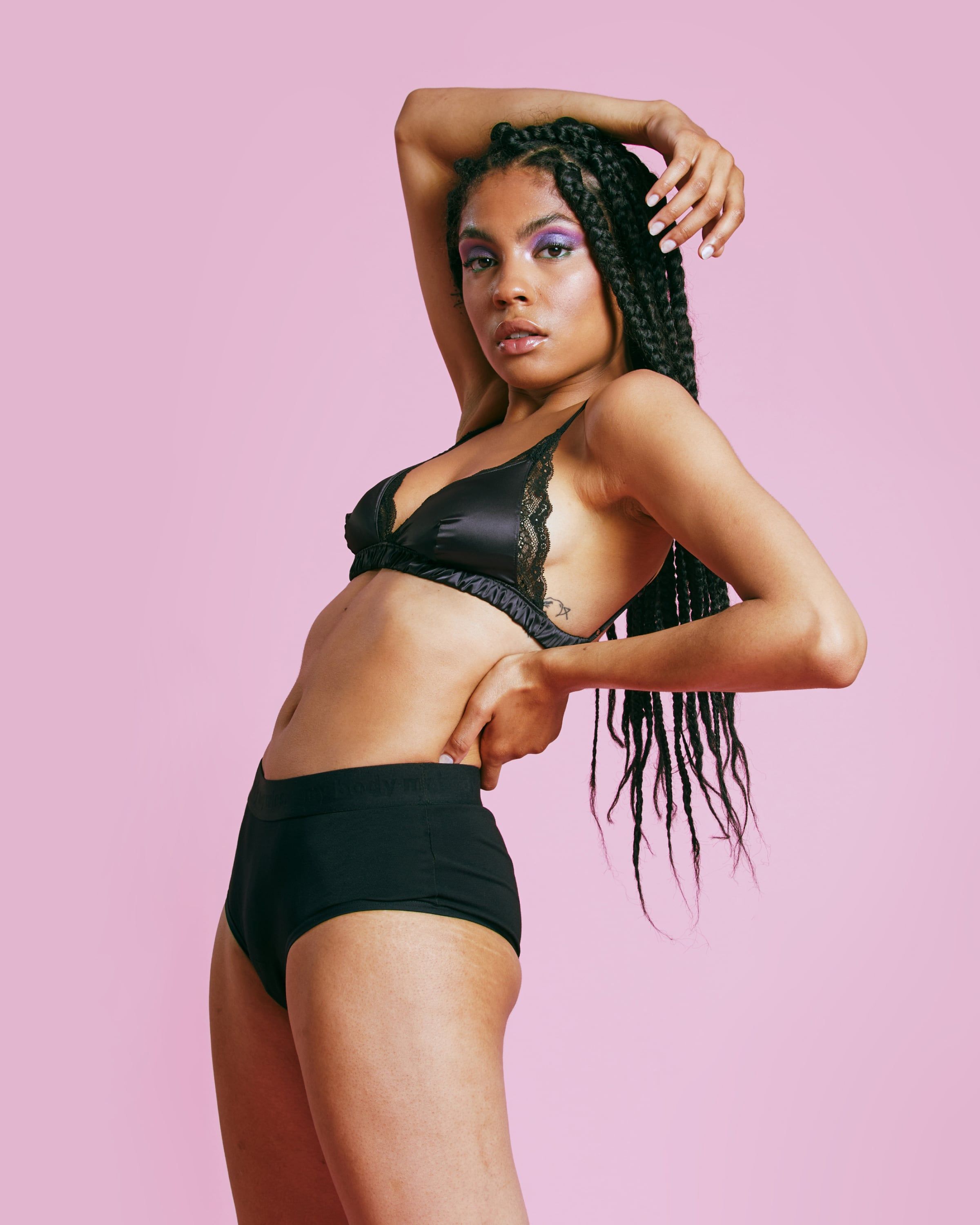 Period panty hipster black period underwear size 42