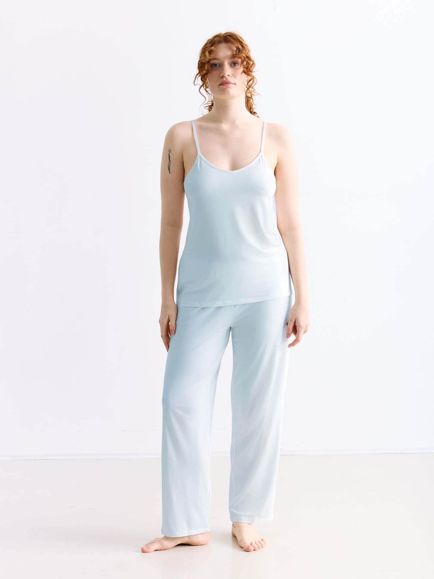 Light Touch lange Schlafhose himmelblau 44