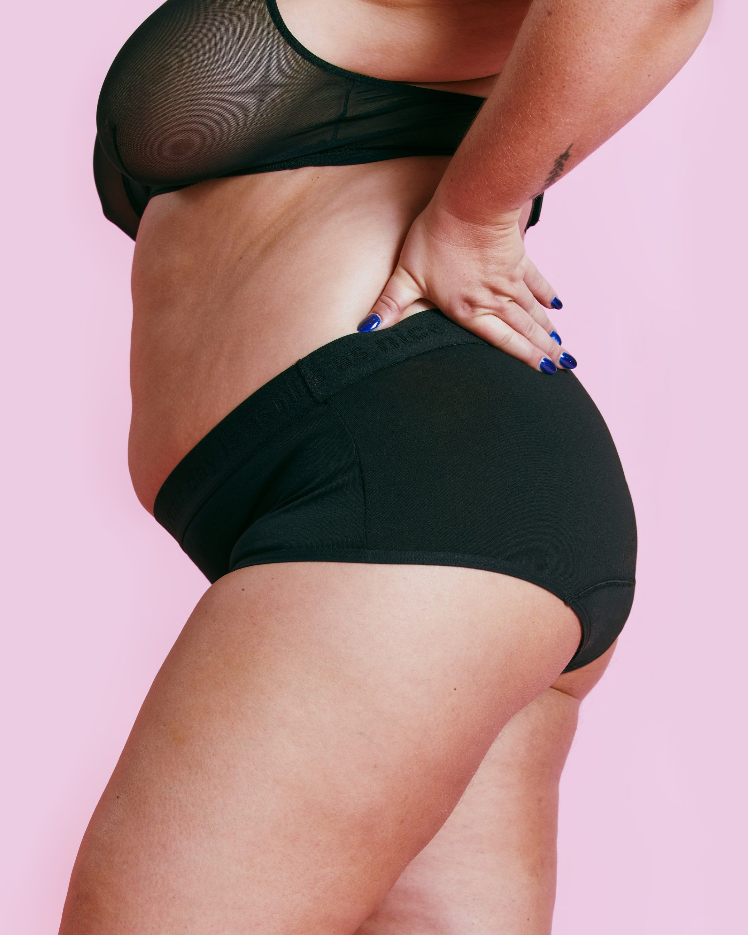 Period panty hipster black period underwear size 42
