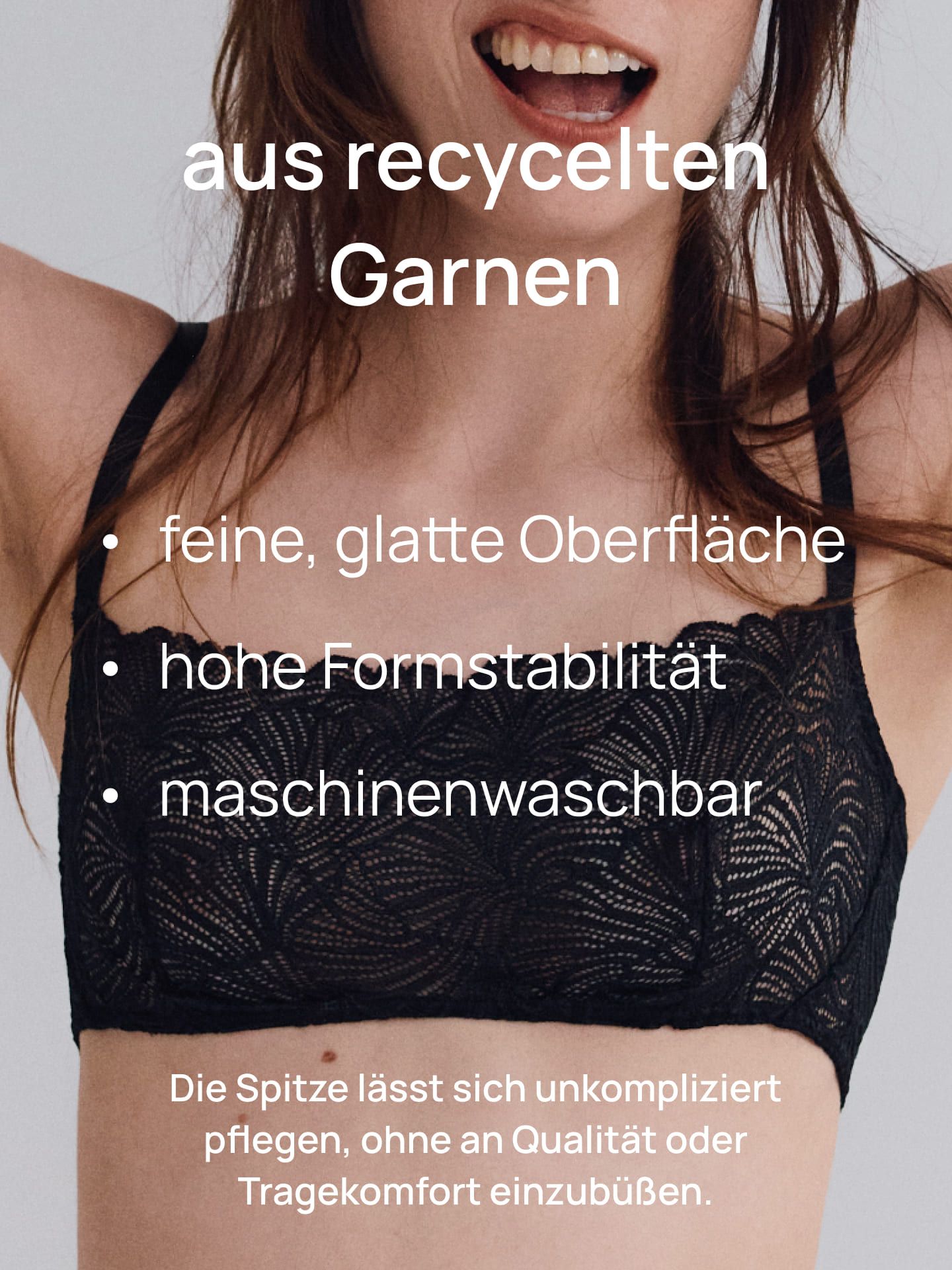 Fluid Lace Bandeau Bralette schwarz