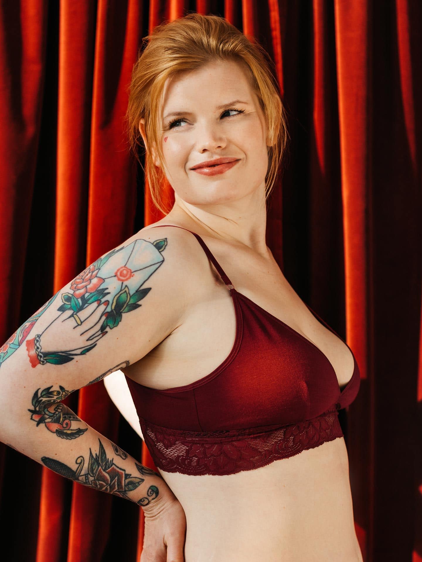 Amelie bralette wine red 36