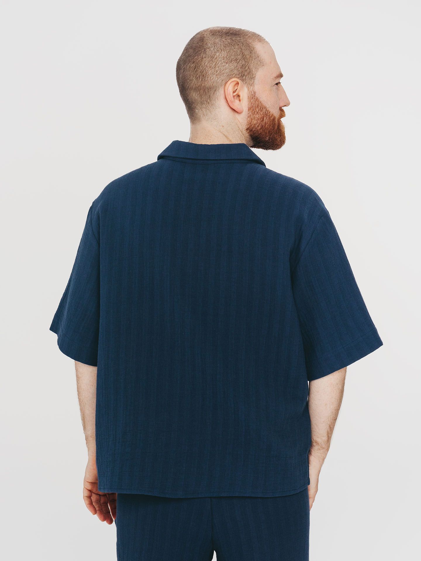 Simply Cotton Kurzarmhemd mitternachtblau L