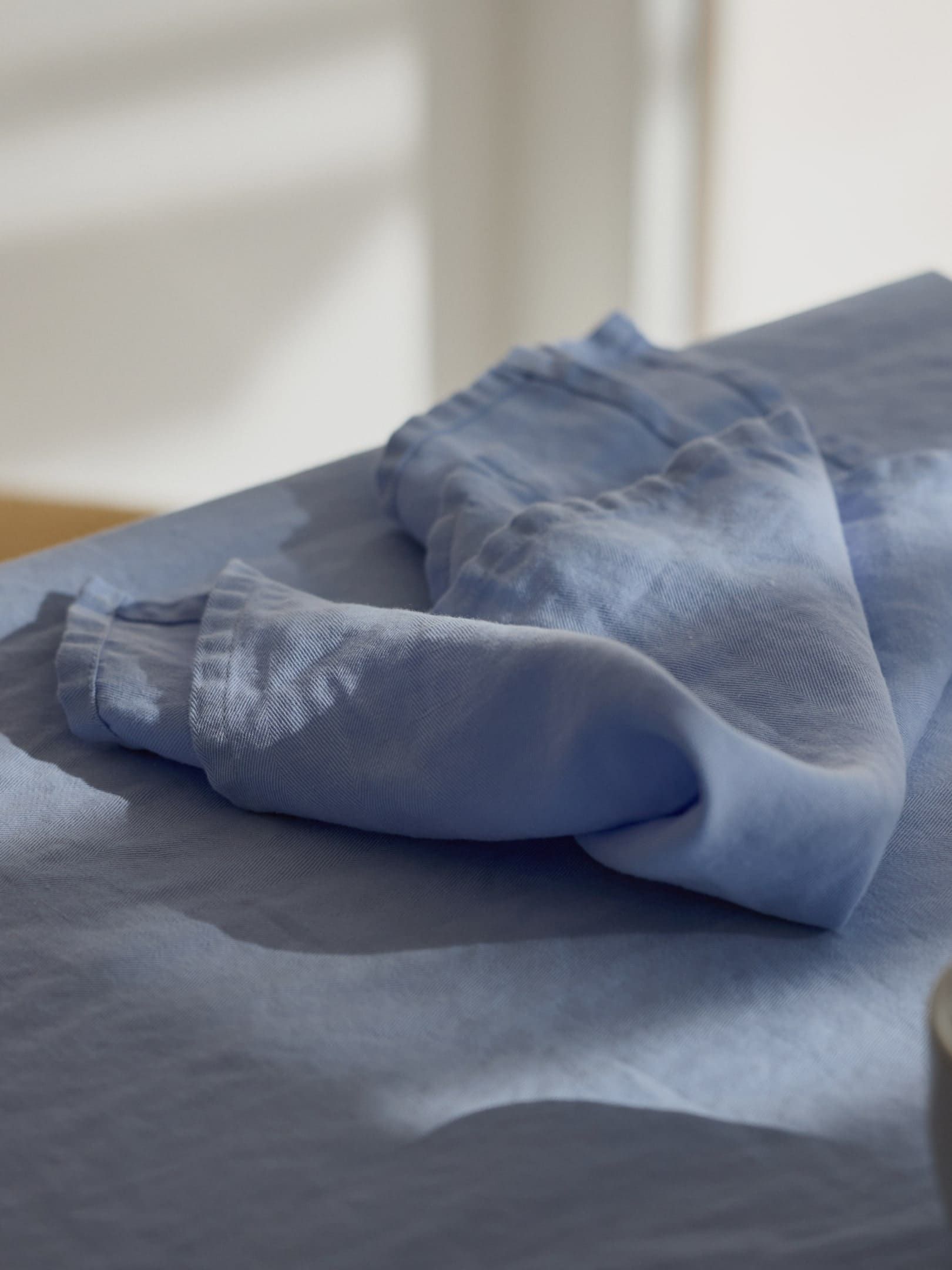 onomao x erlich textil Stoffservietten im 4er Pack zartblau 45x45