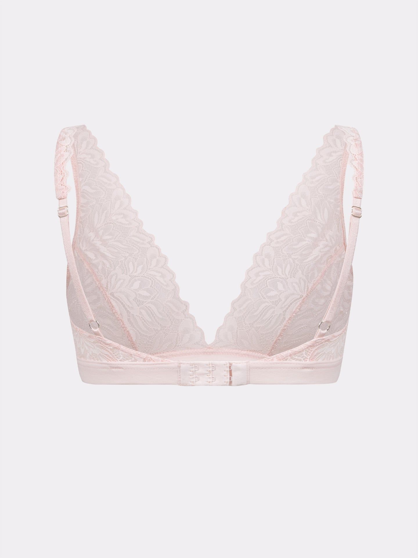Dreamy Lace Wireless Plunge Bra magnolia 34