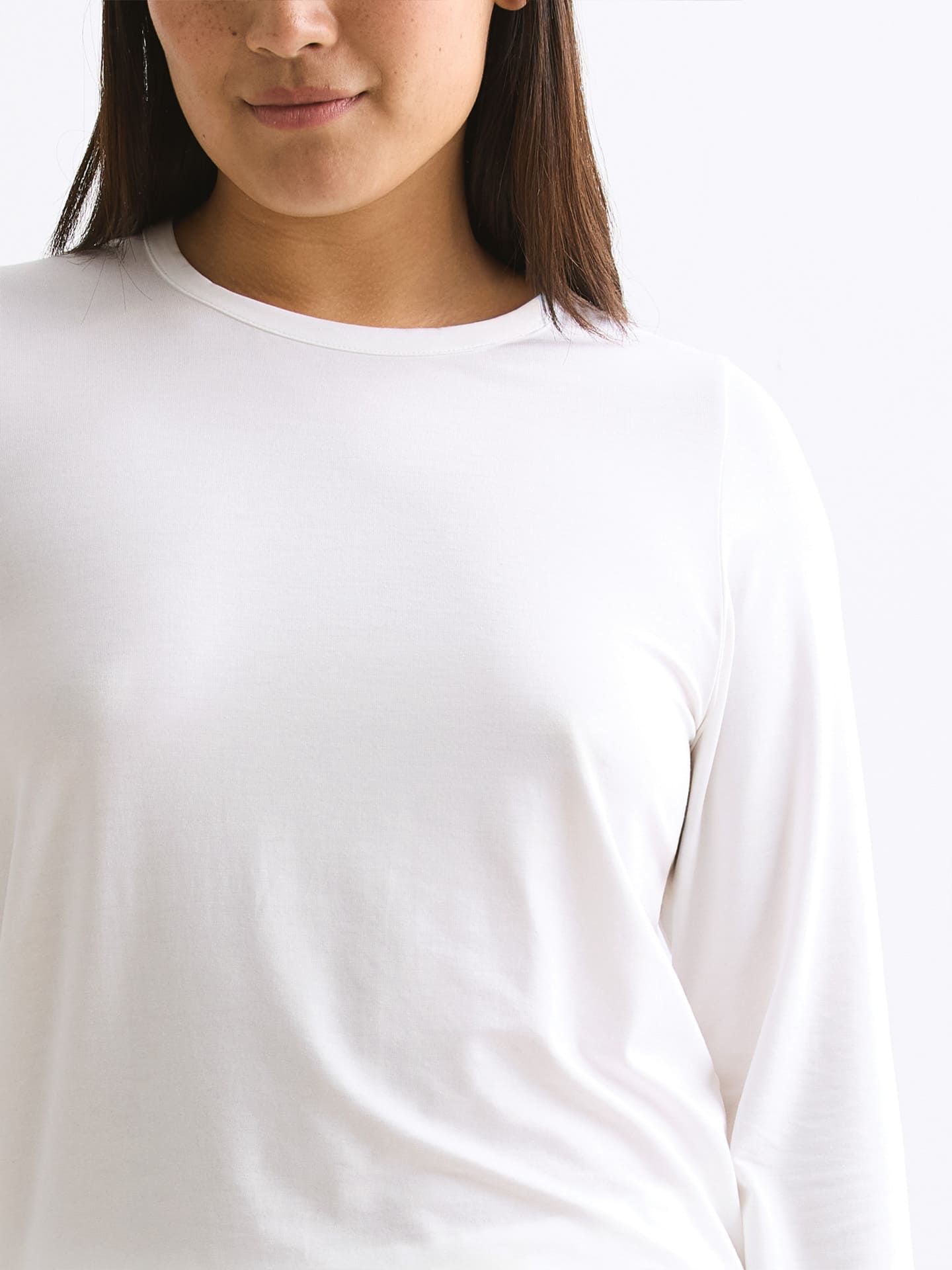 Light Touch lockeres Langarmshirt ecru 36