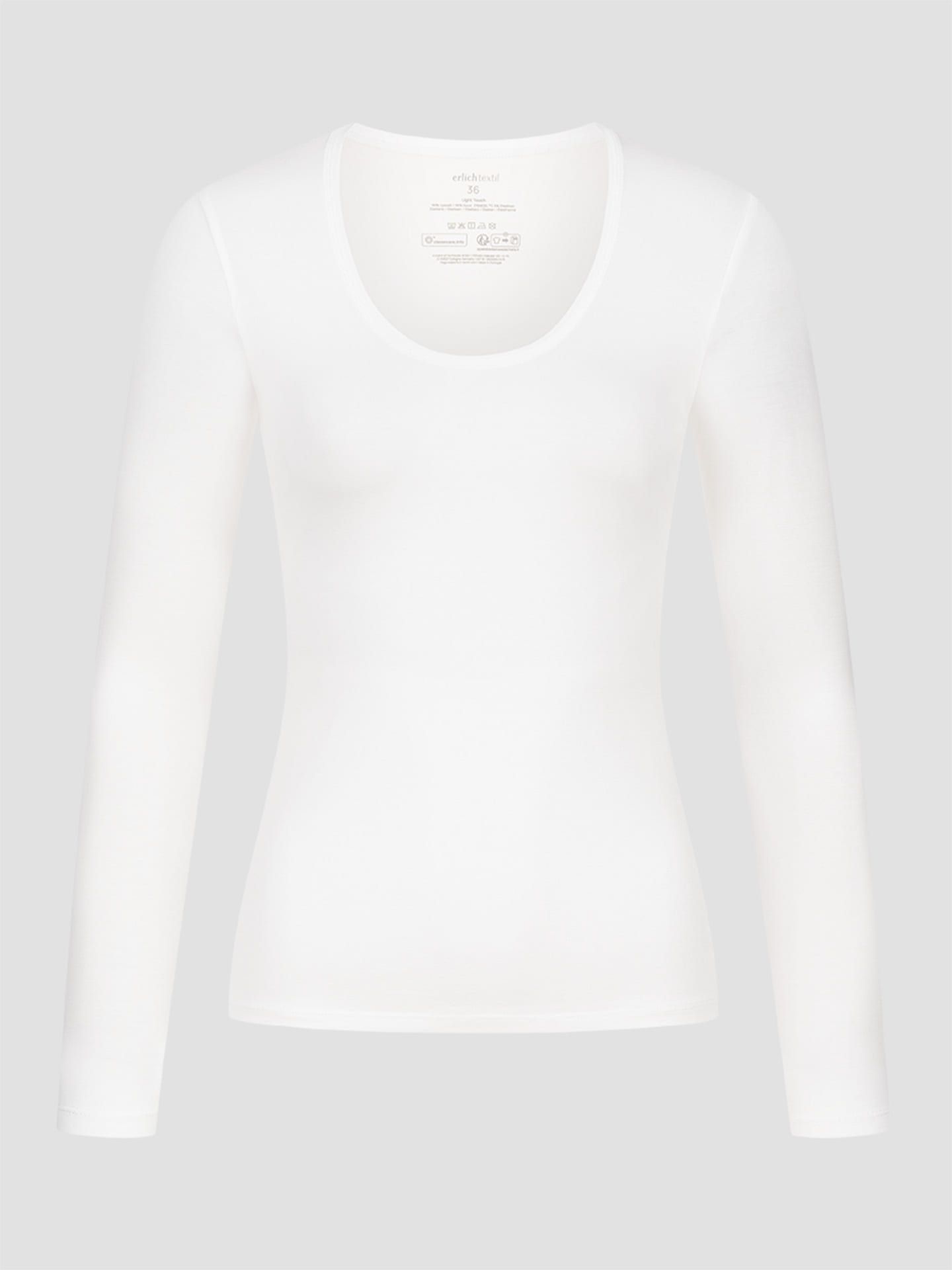 Light Touch tiefausgeschnittenes Langarmshirt ecru 40