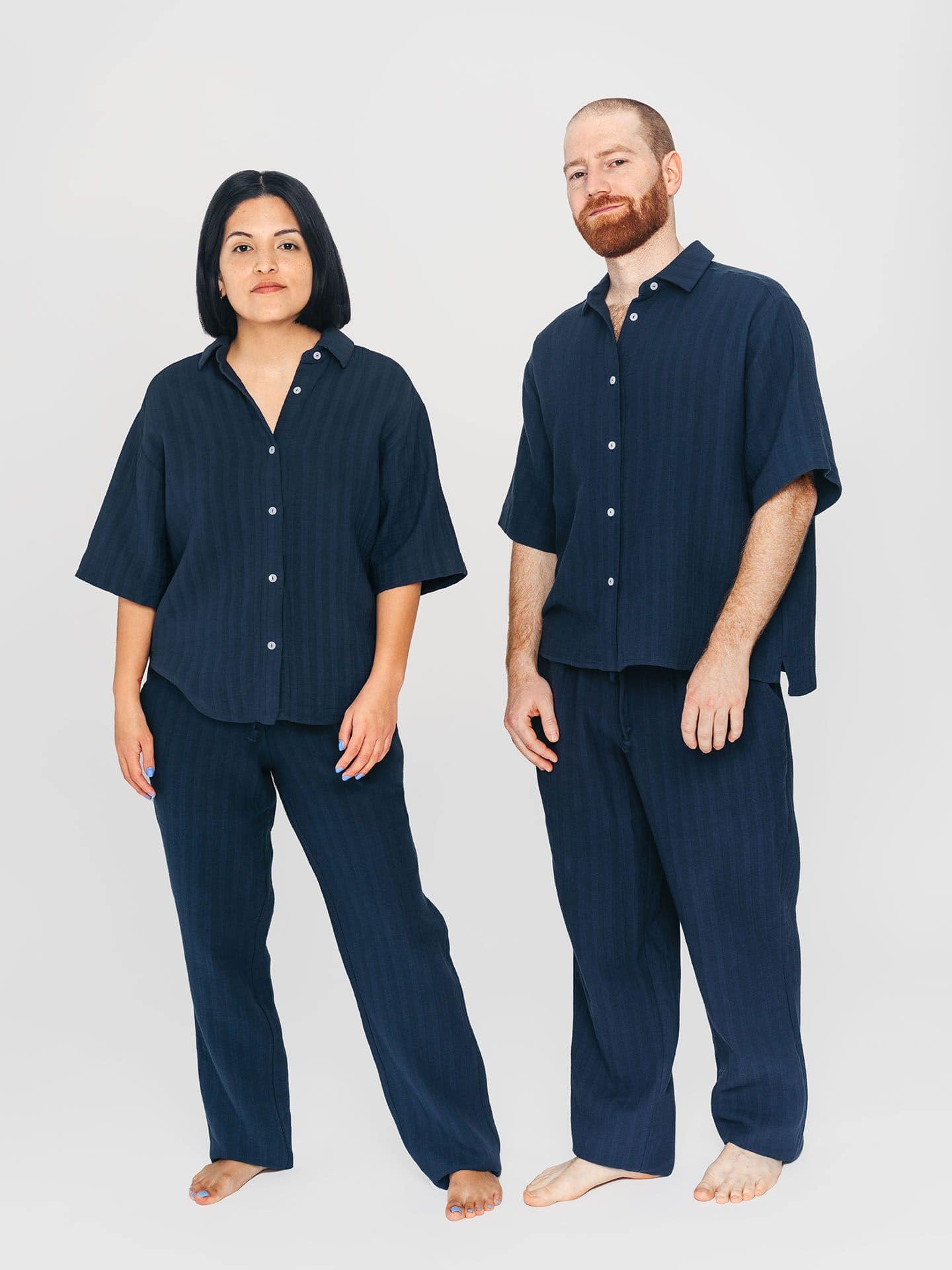 Simply Cotton Kurzarmhemd mitternachtblau XL