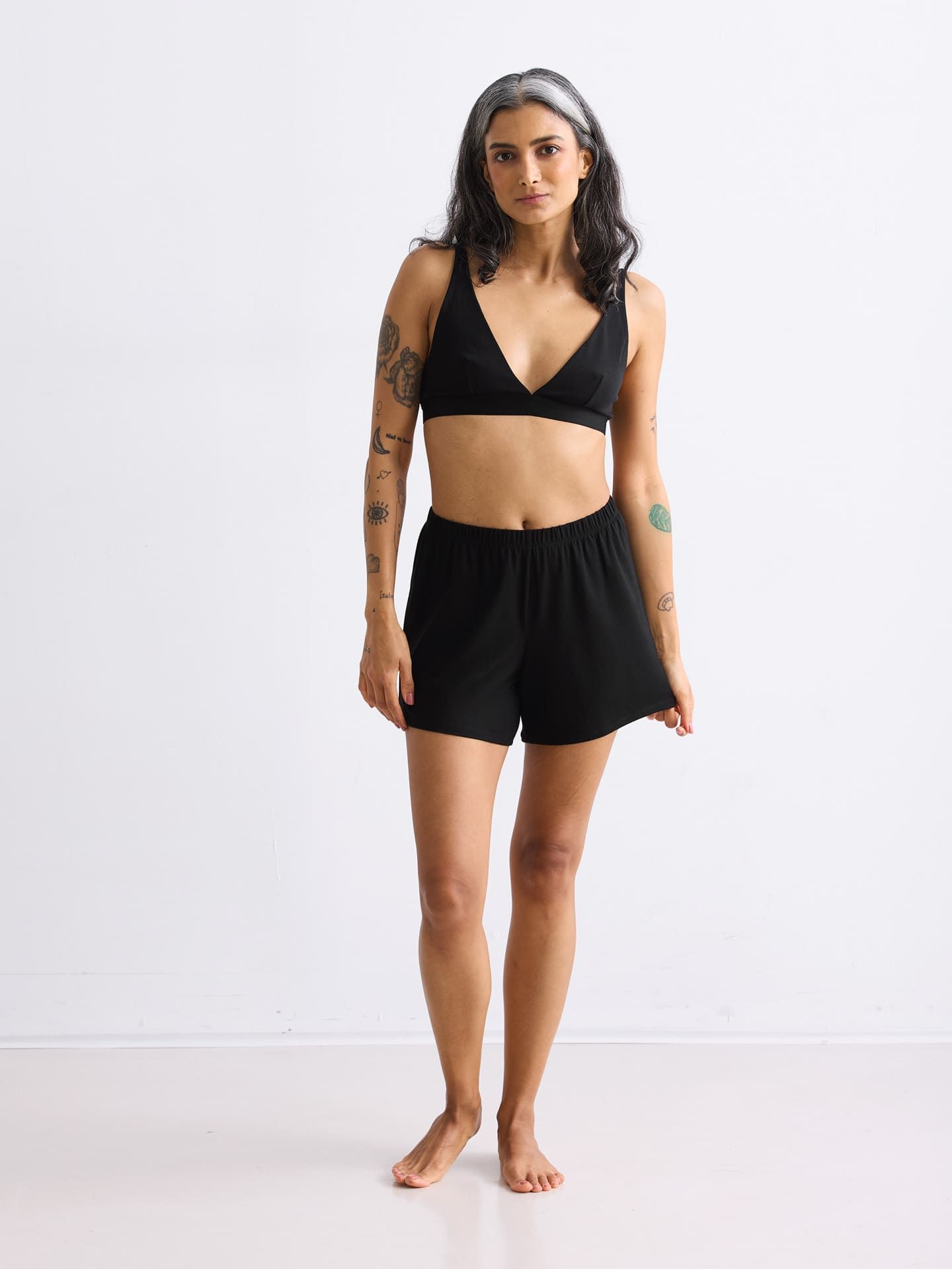 Light Touch kurze Schlafhose schwarz 38