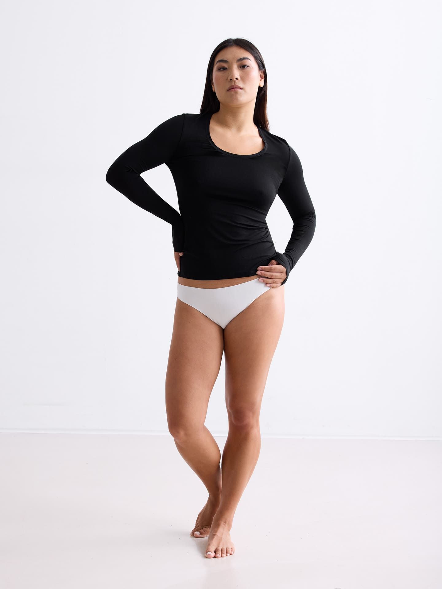 Light Touch Ballet Neck Longsleevet black 38