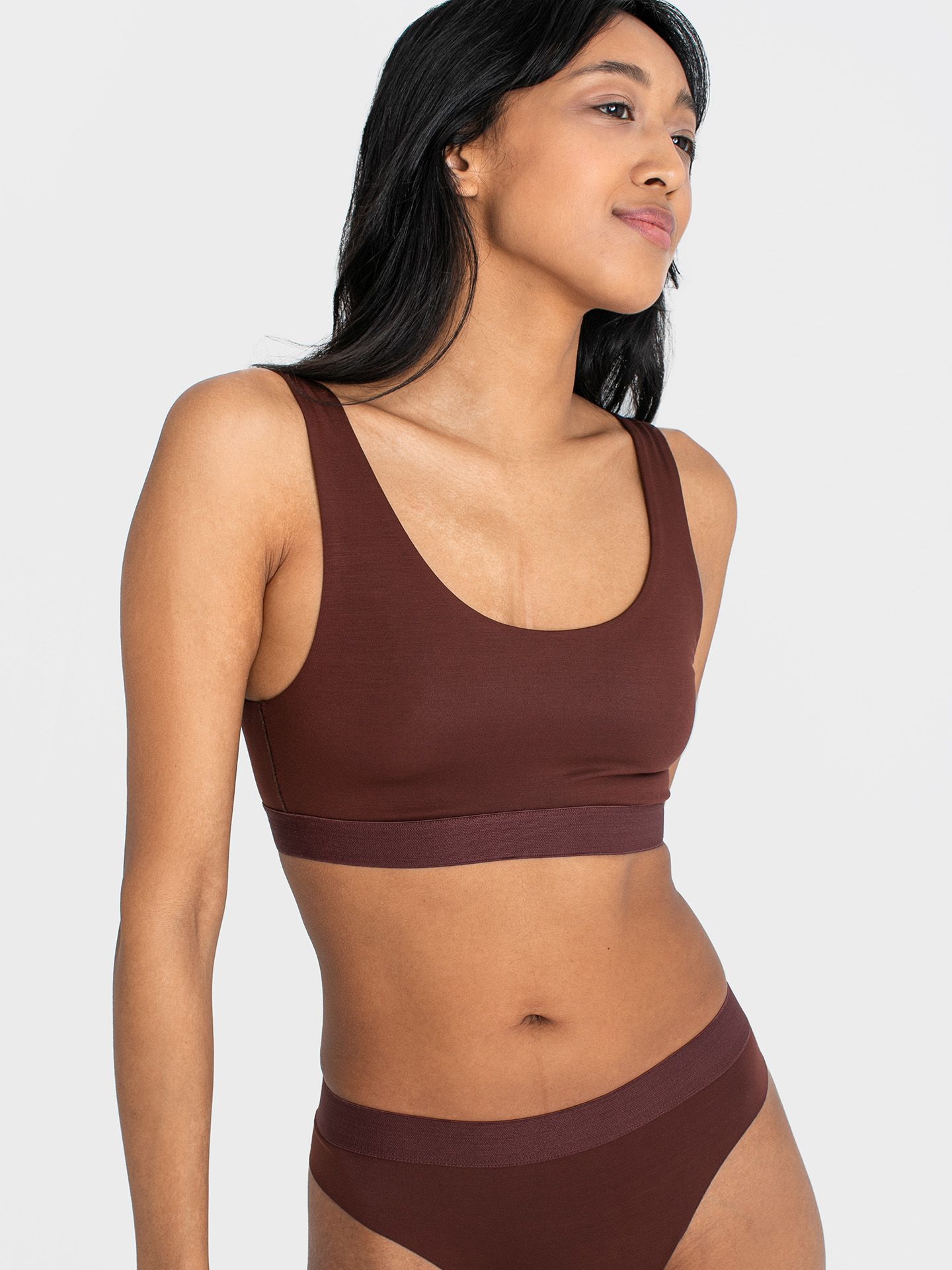 Smooth Seam Bustier umbra L