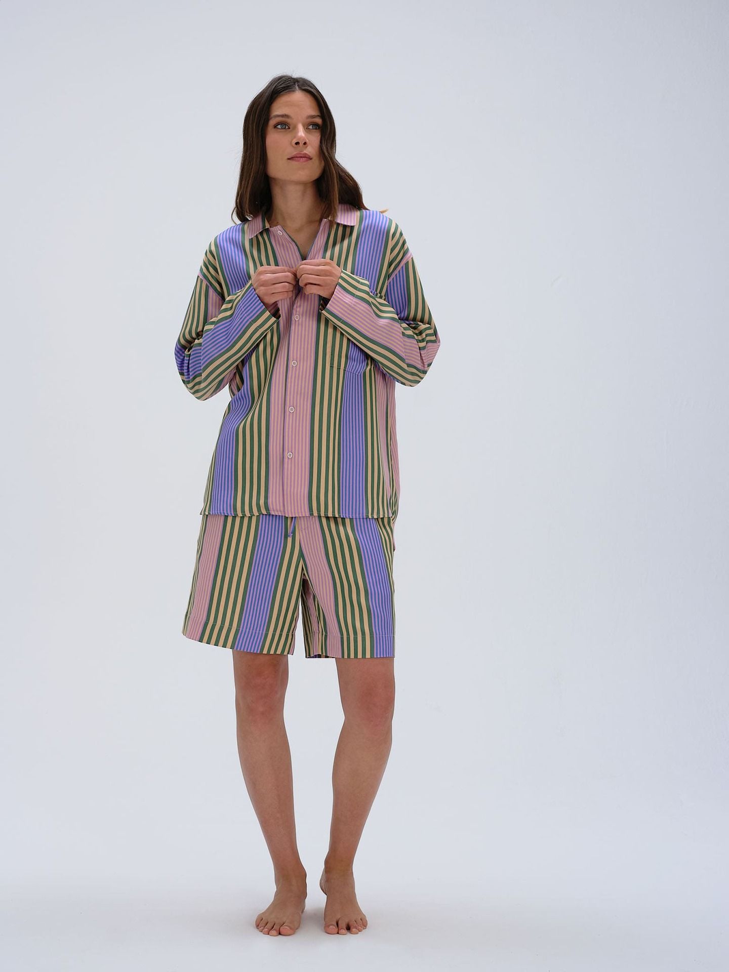 Avonté Pyjama Shorts funky stripe Nightwear Size L