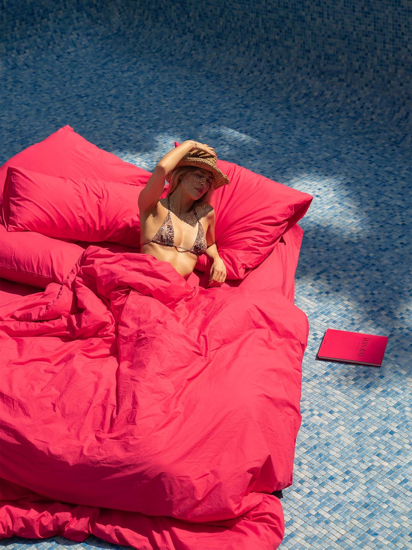 Finn duvet cover hot pink 135x200