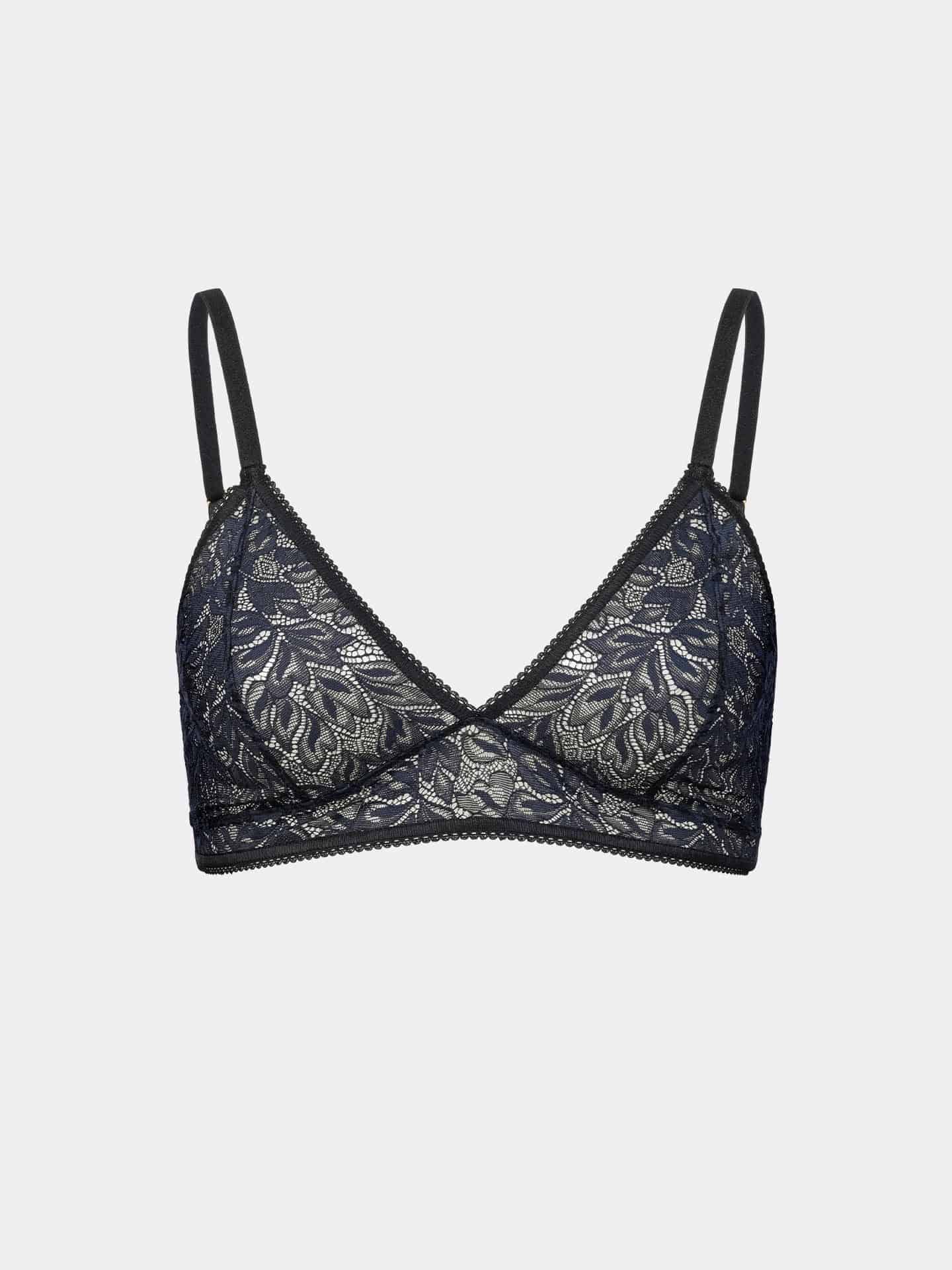 Iconic Lace Triangel BH schatten schwarz 44