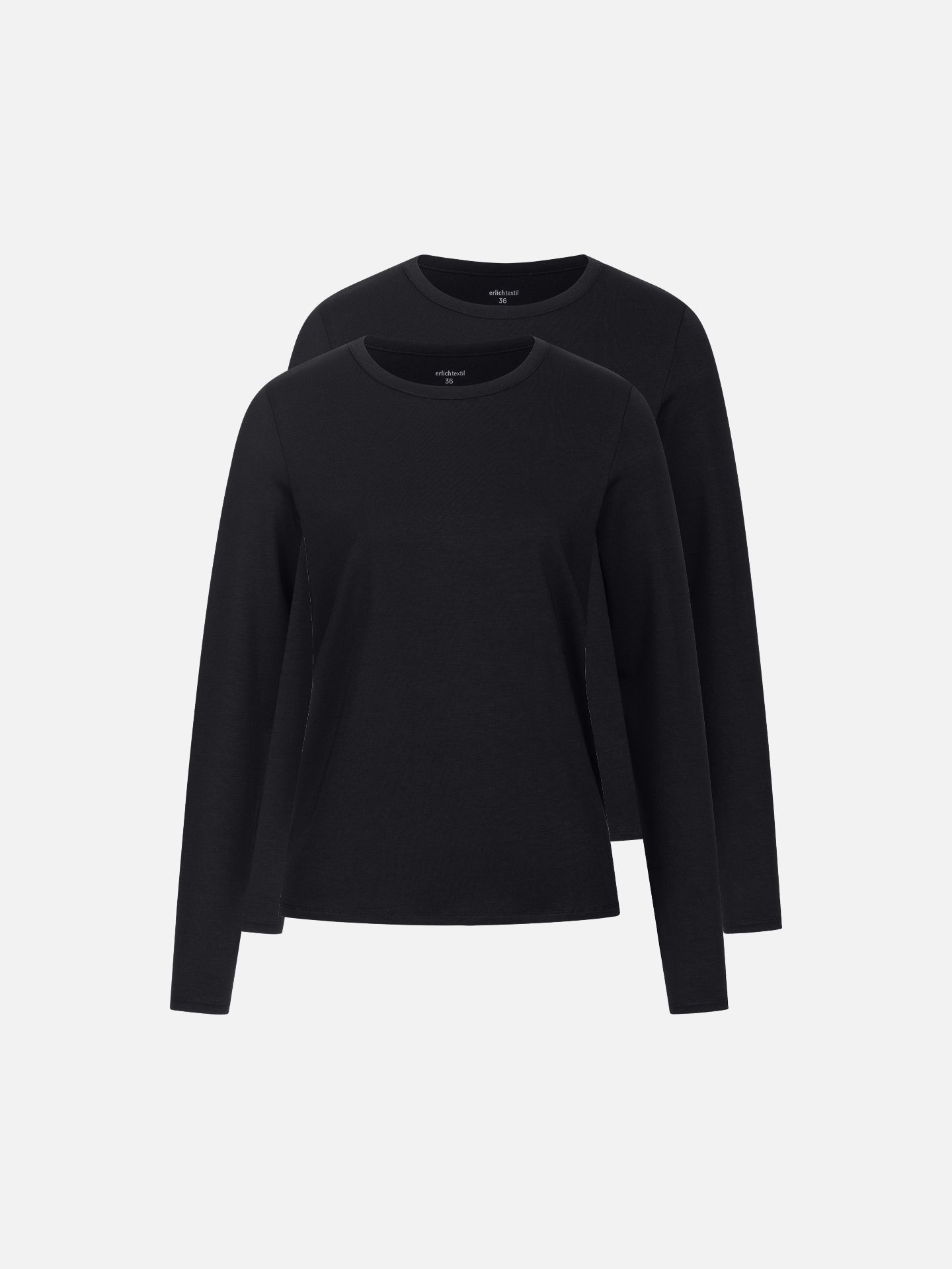 Light Touch Relaxed Longsleeve in a pack of 2 black 40