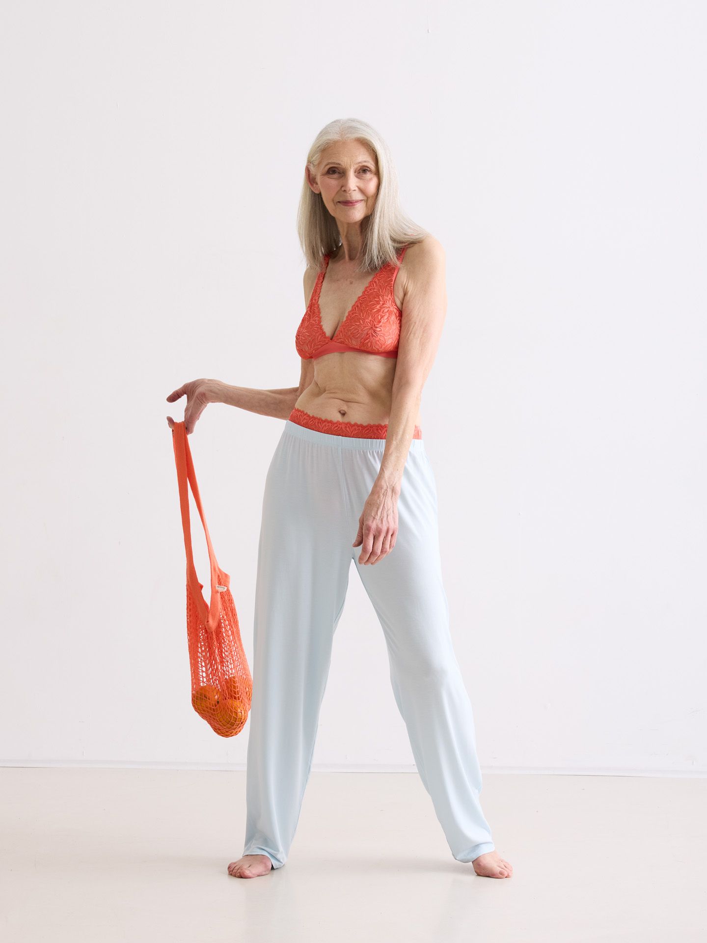 Dreamy Lace Wireless Plunge Bra wild orange 44