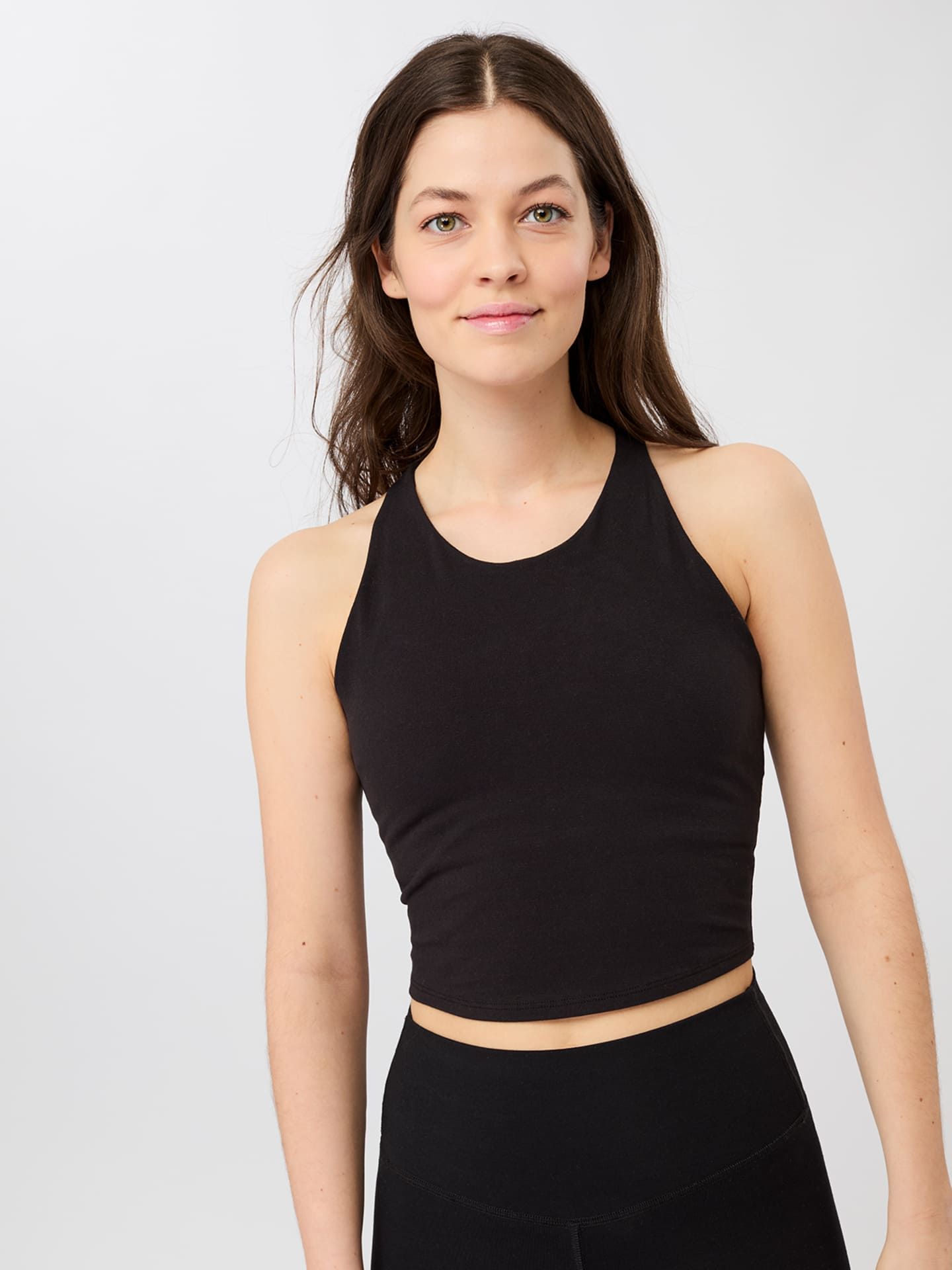 Mandala Cross Top black M