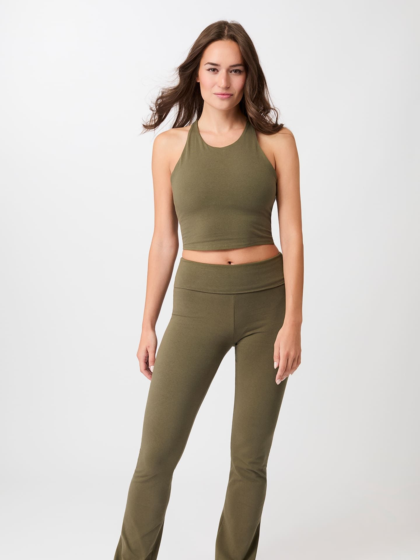 Mandala Cross Top emerald S