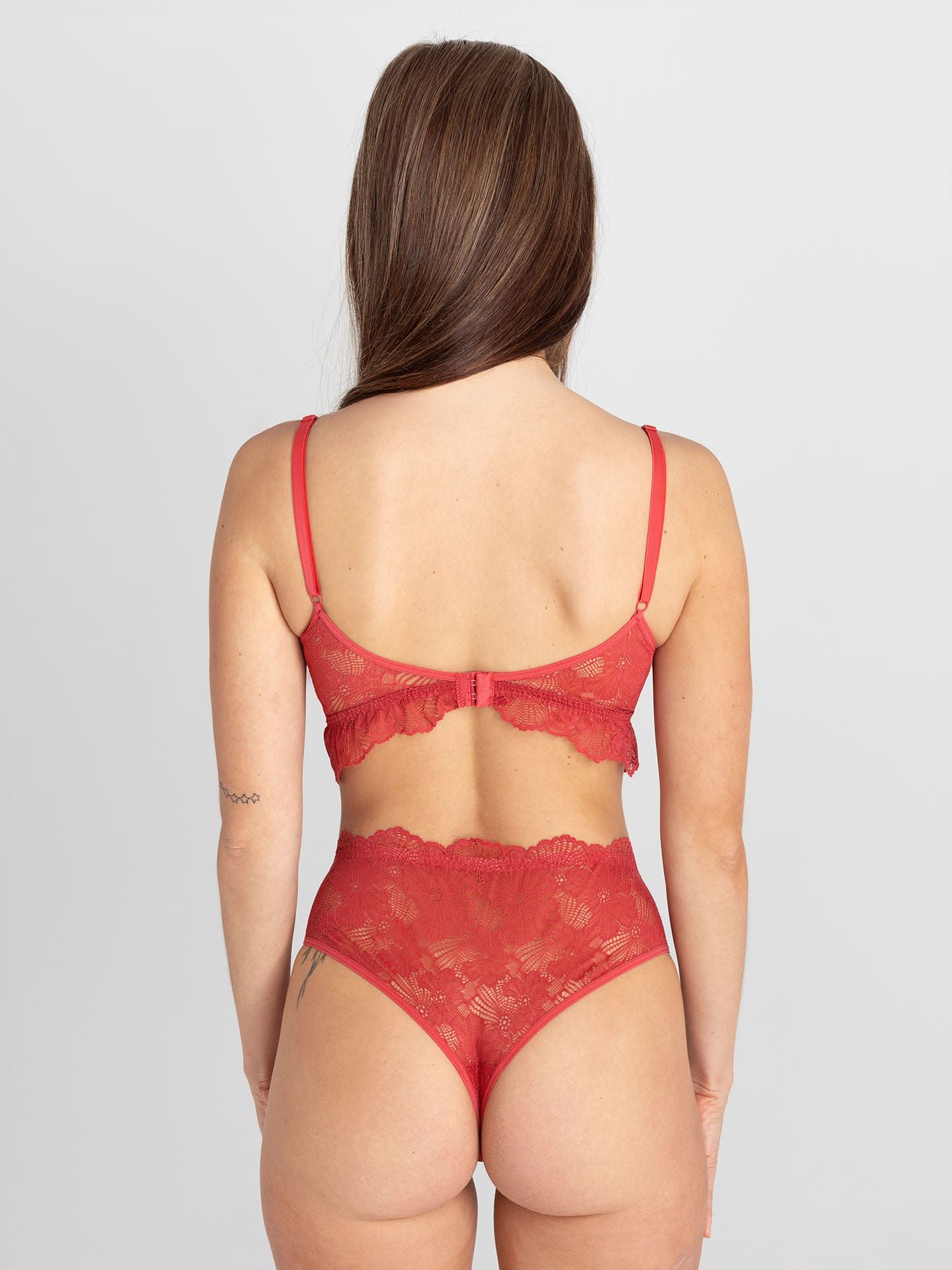 Classy Lace Triangel-BH granatapfel