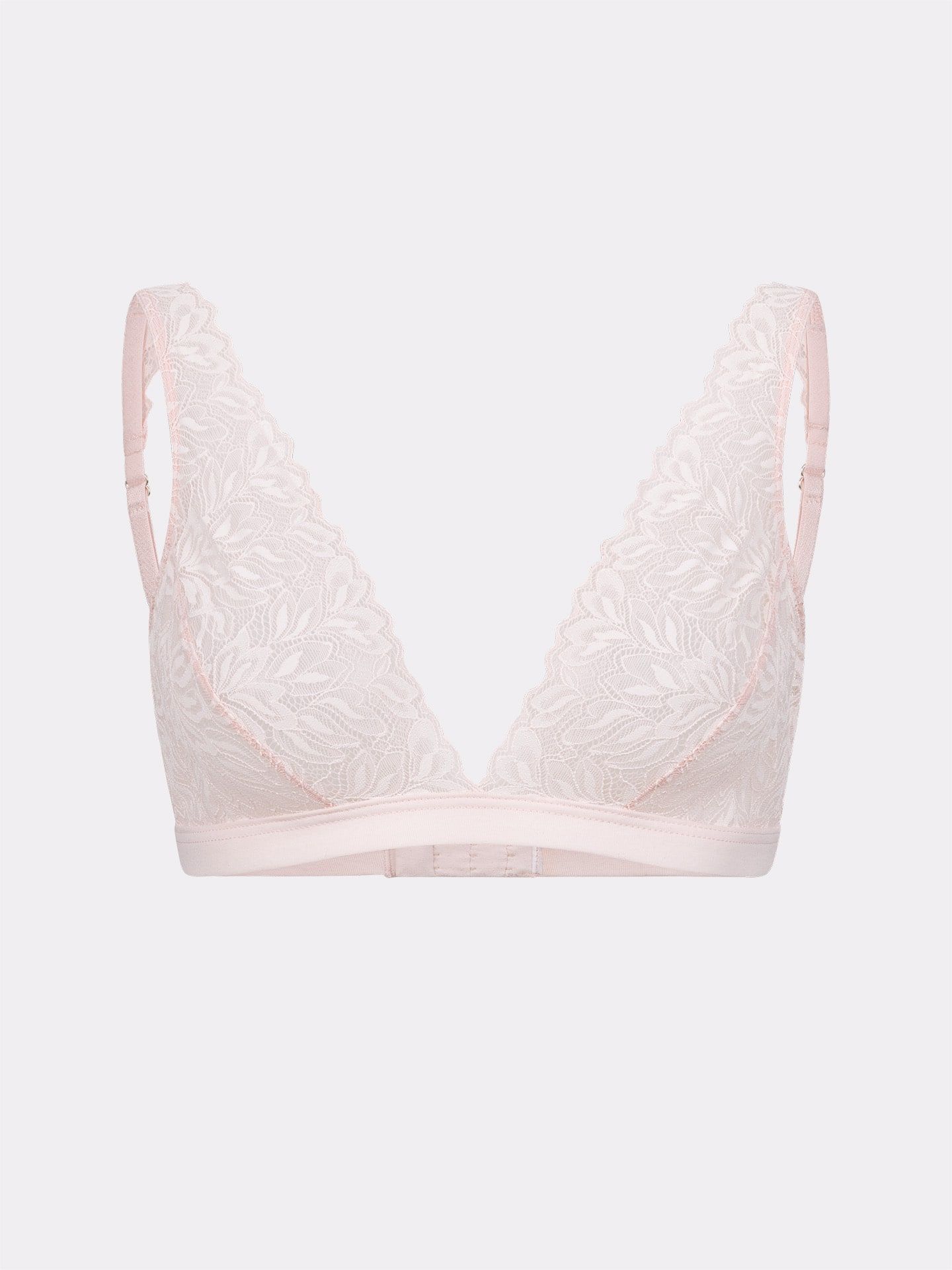 Dreamy Lace Wireless Plunge Bra magnolia 34