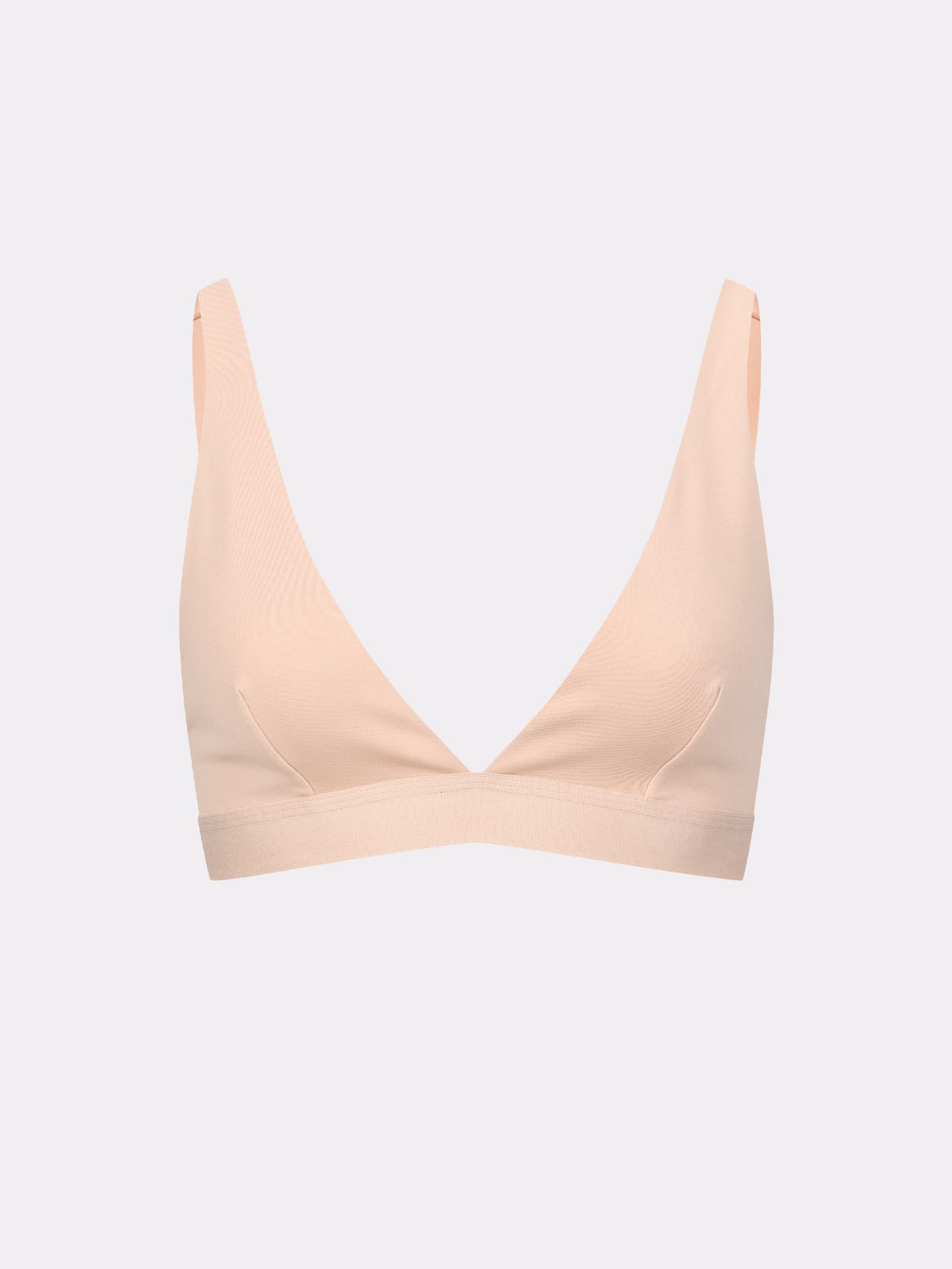 Casual Cotton Plunge Bra clay XS
