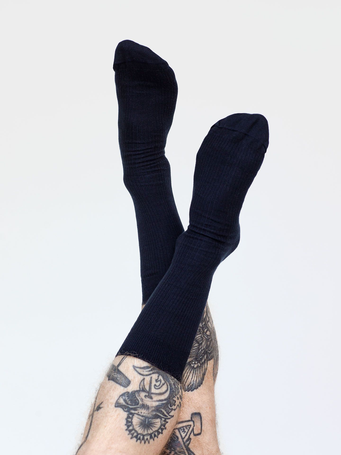Casual Cotton Ribbed socks in a 3-pack dark blue 39-42