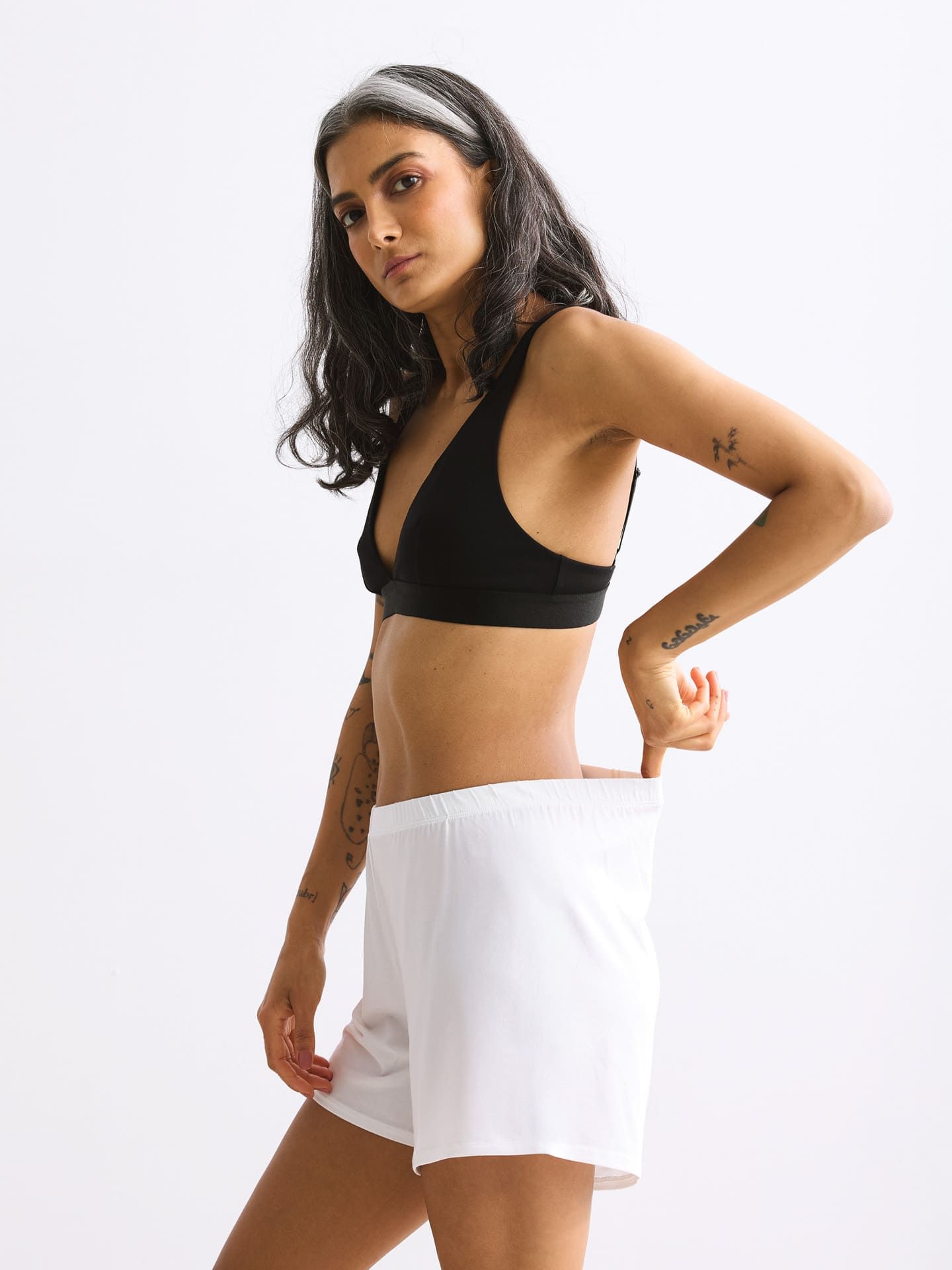 Light Touch kurze Schlafhose ecru