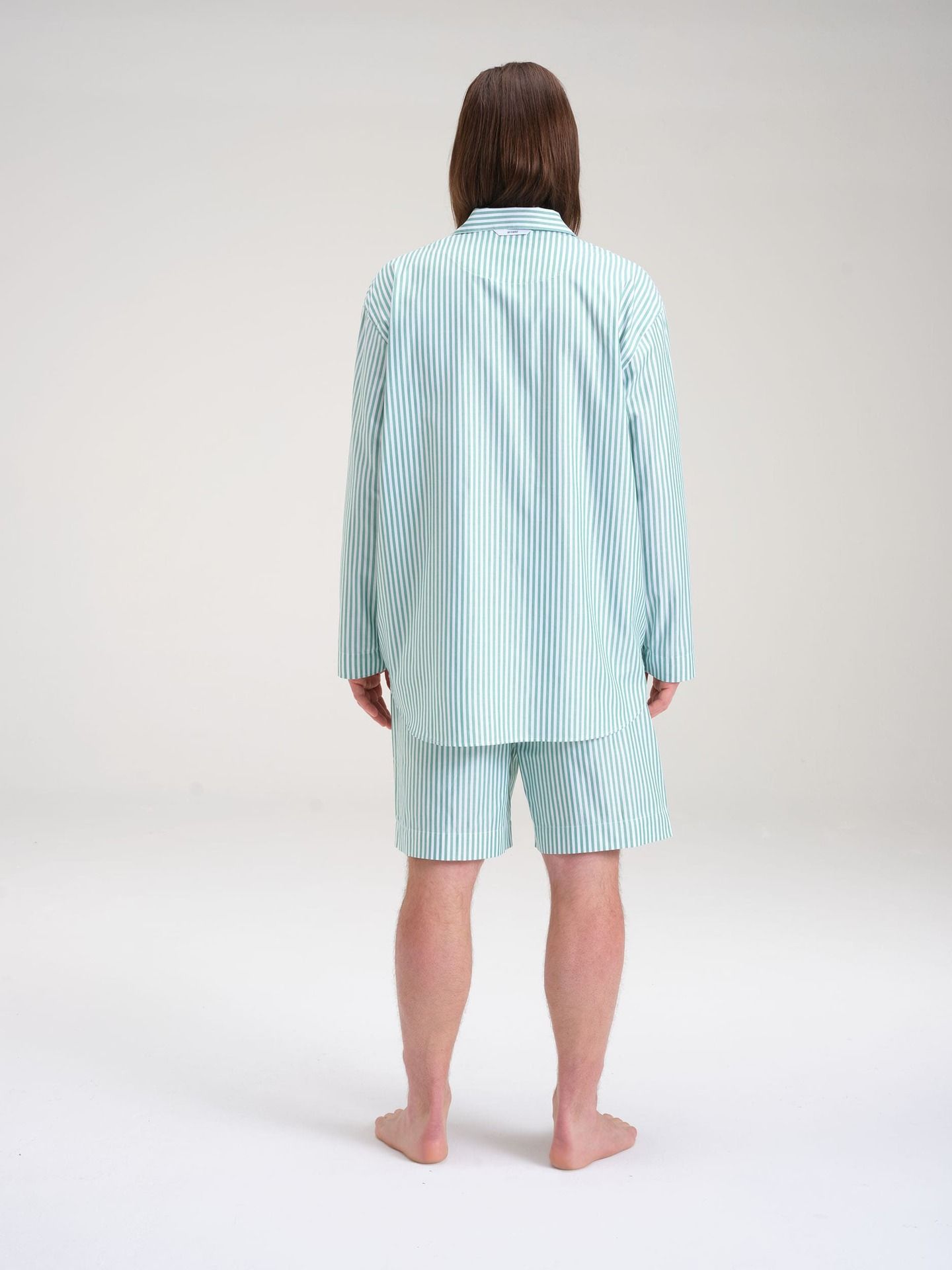 Avonté Pyjama Shorts gratitude green stripe Nightwear Size L