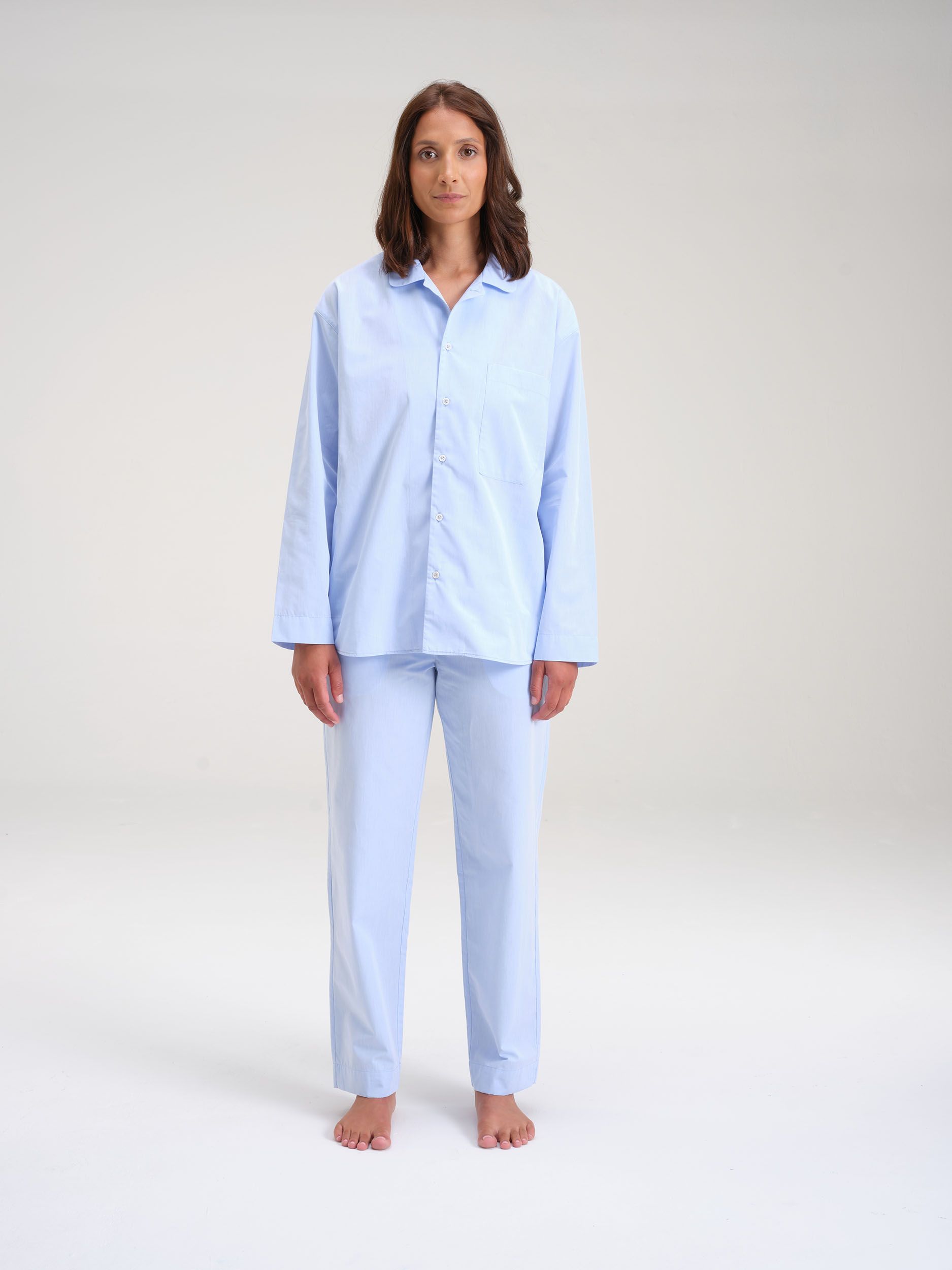 Avonté Pyjama Shirt breeze blue Nachtwäsche Größe L