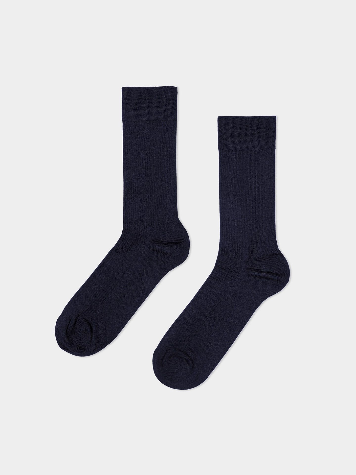 Casual Cotton Gerippte Socken im 3er Pack dunkelblau 39-42