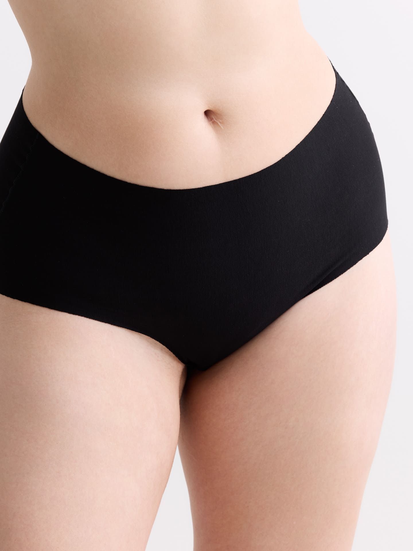Casual Cotton High Waist Slip schwarz XS