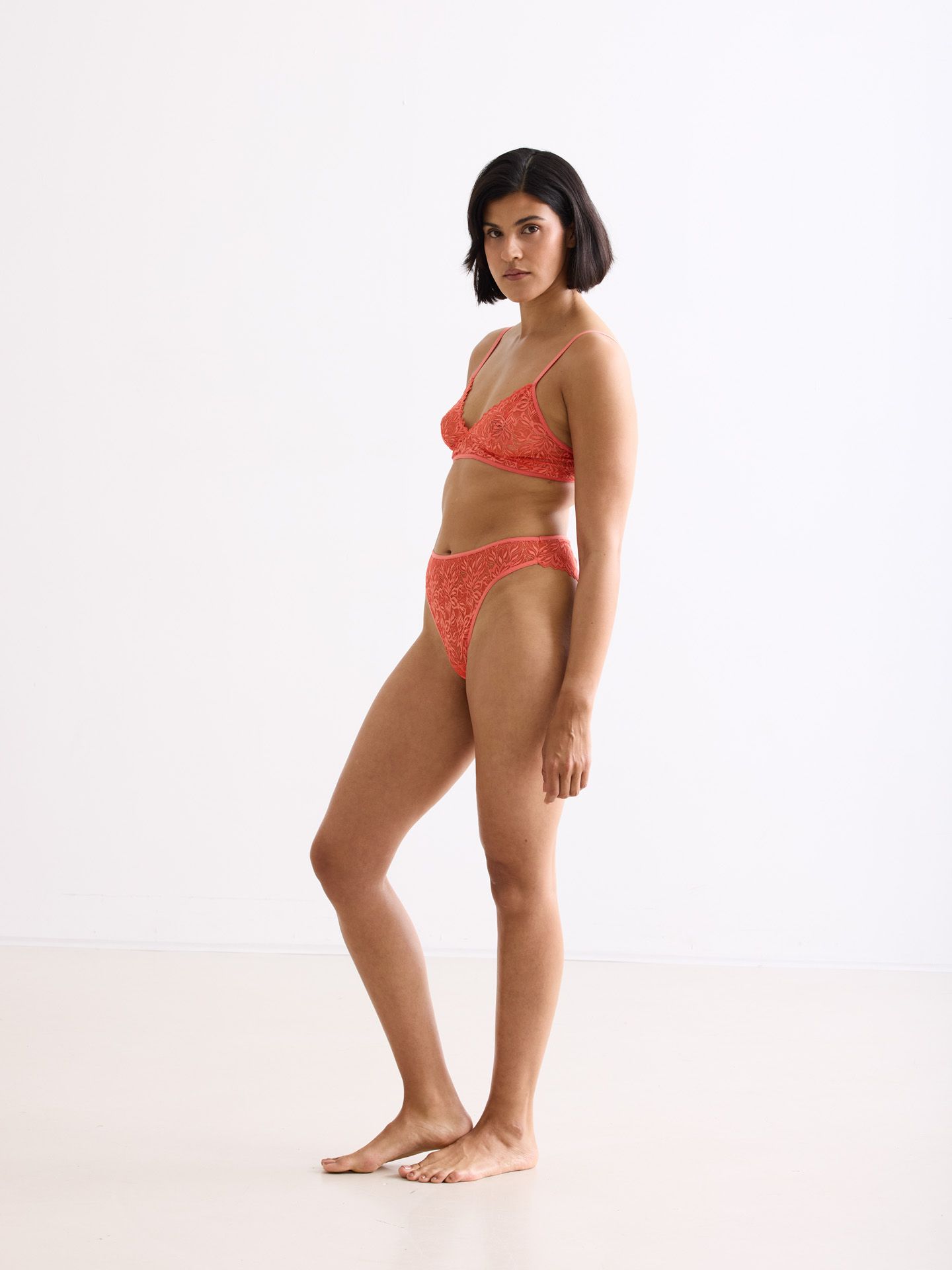 Dreamy Lace Brazil Briefs wild orange 38