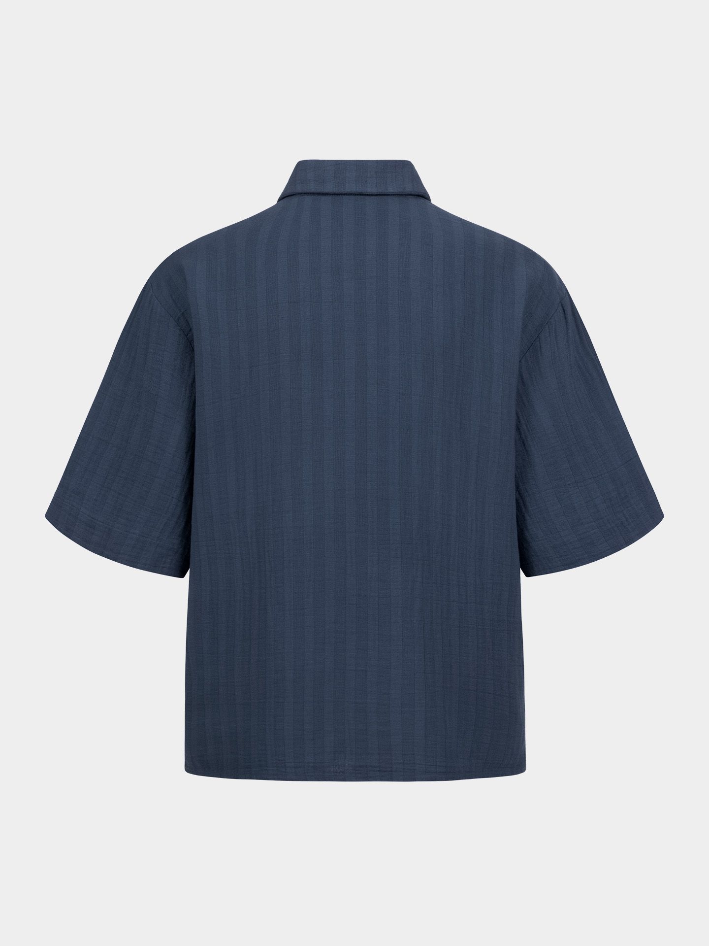 Simply Cotton Kurzarmhemd mitternachtblau