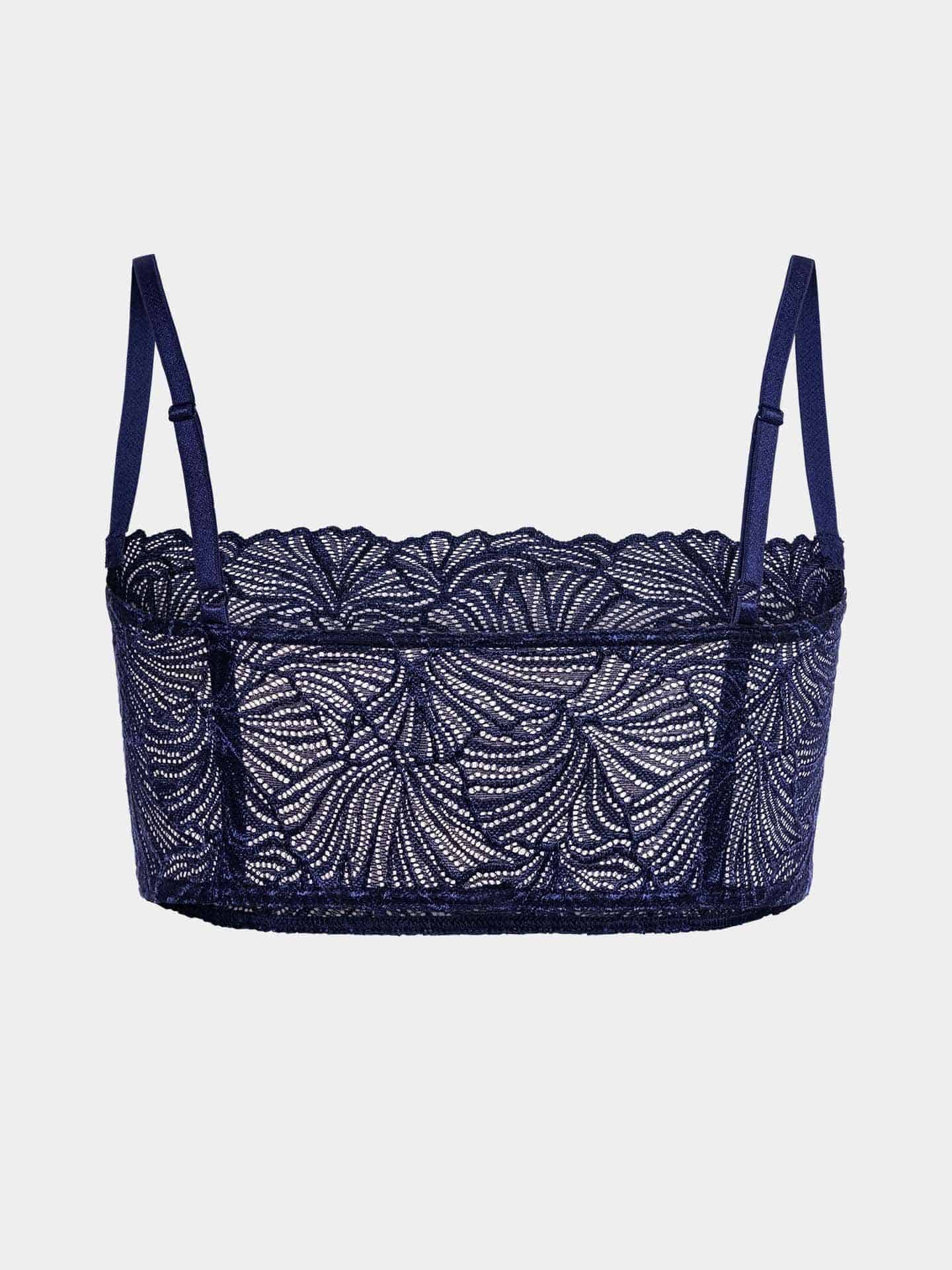 Fluid Lace Bandeau Bralette mitternachtblau 6