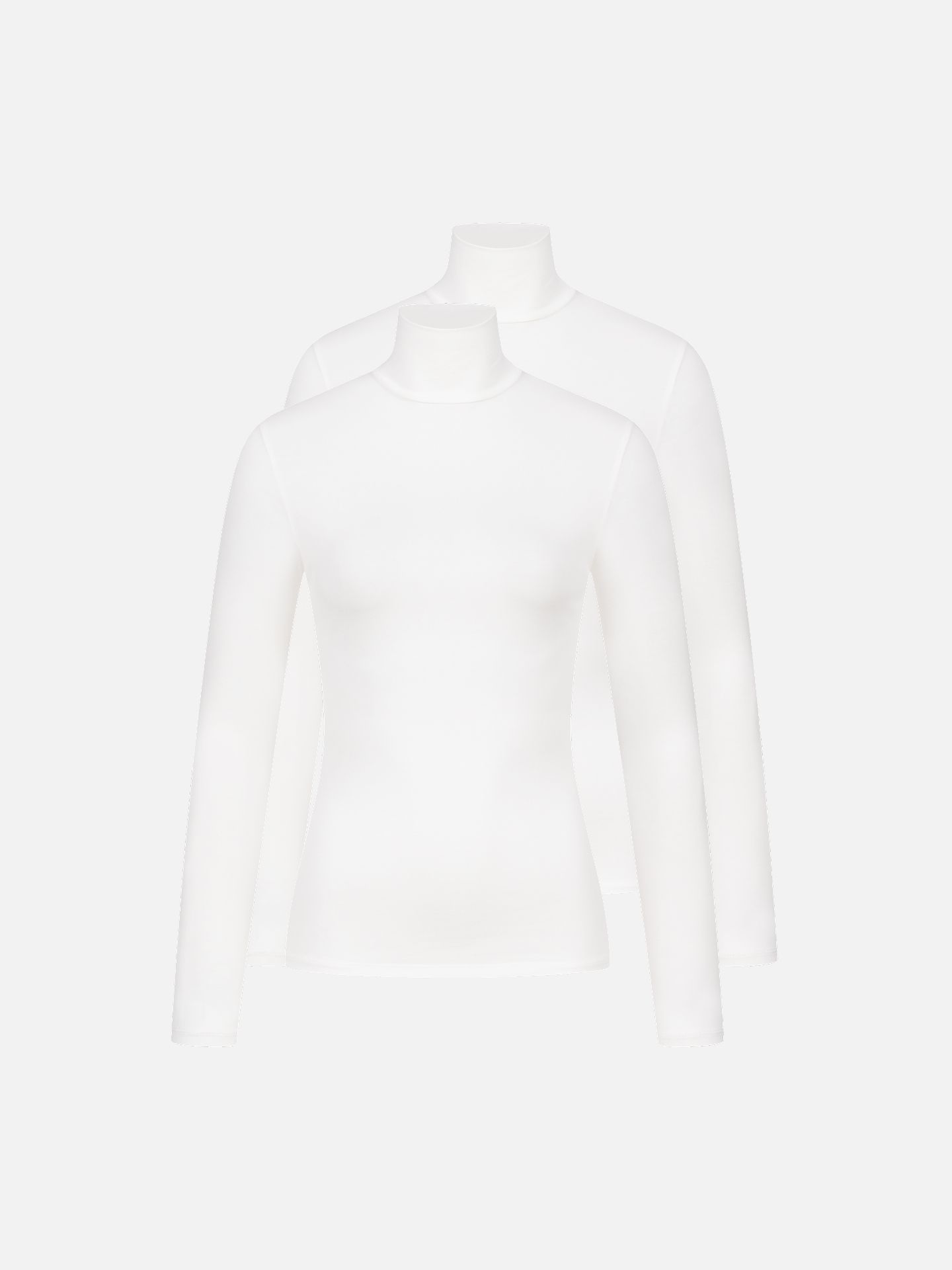 Light Touch Rollkragen Langarmshirt im 2er Pack ecru 1