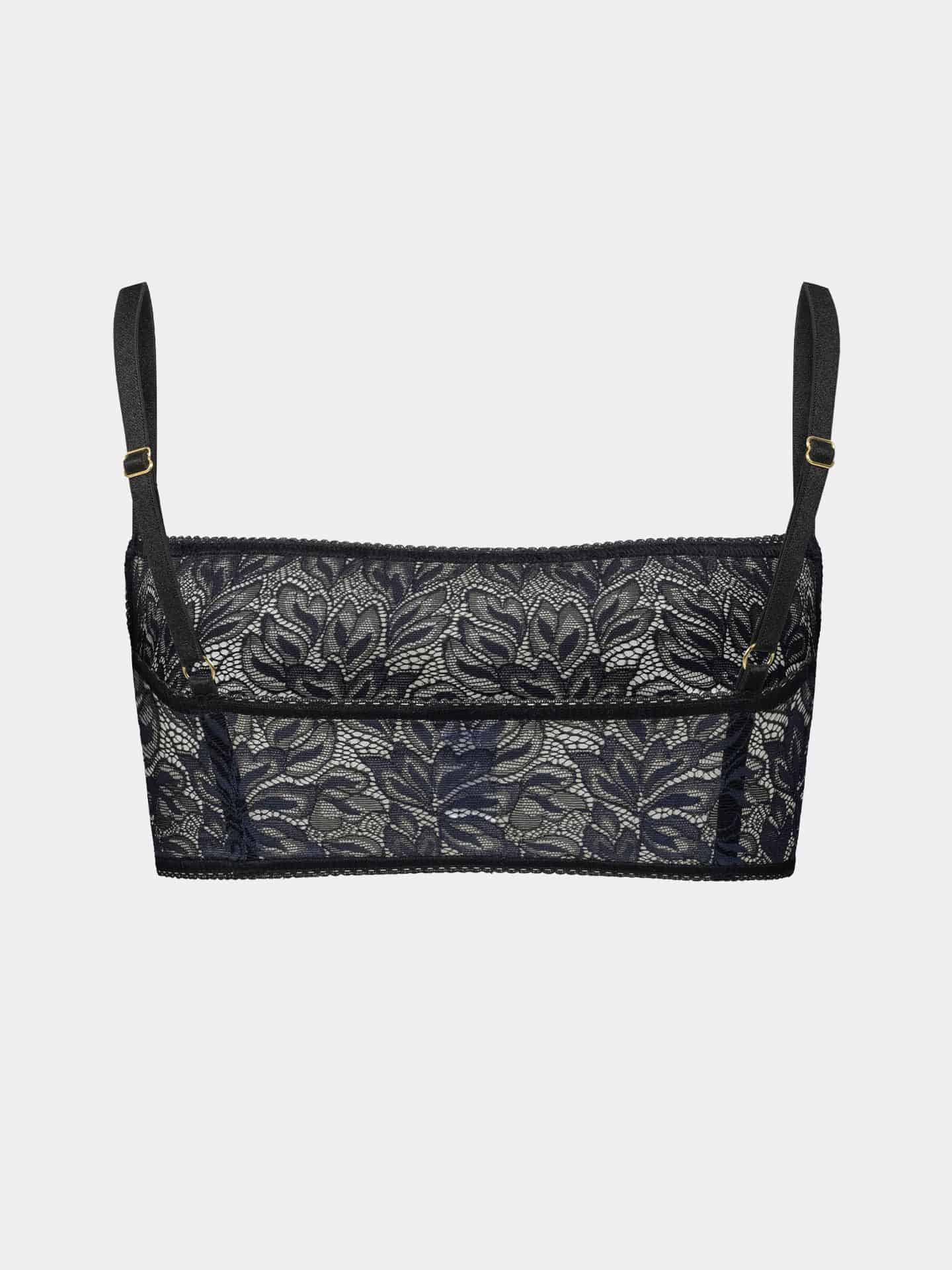 Iconic Lace Bandeau Bralette schatten schwarz 6