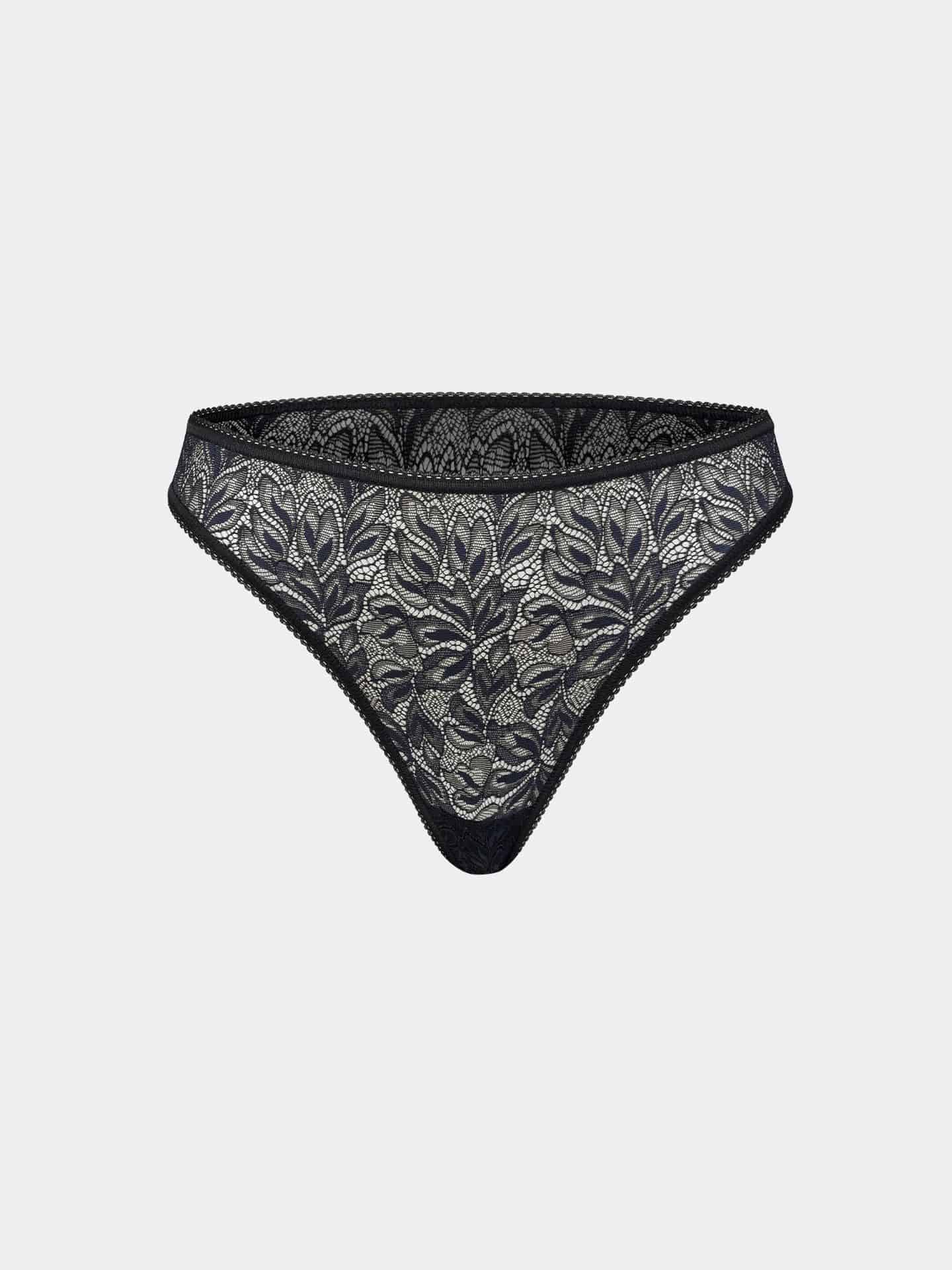 Iconic Lace String schatten schwarz 5
