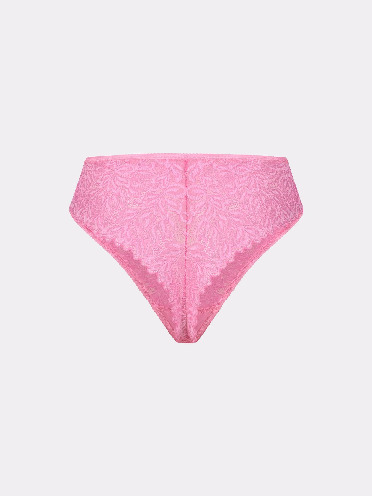 Iconic Lace High Waist Brazil String bubblegum 6