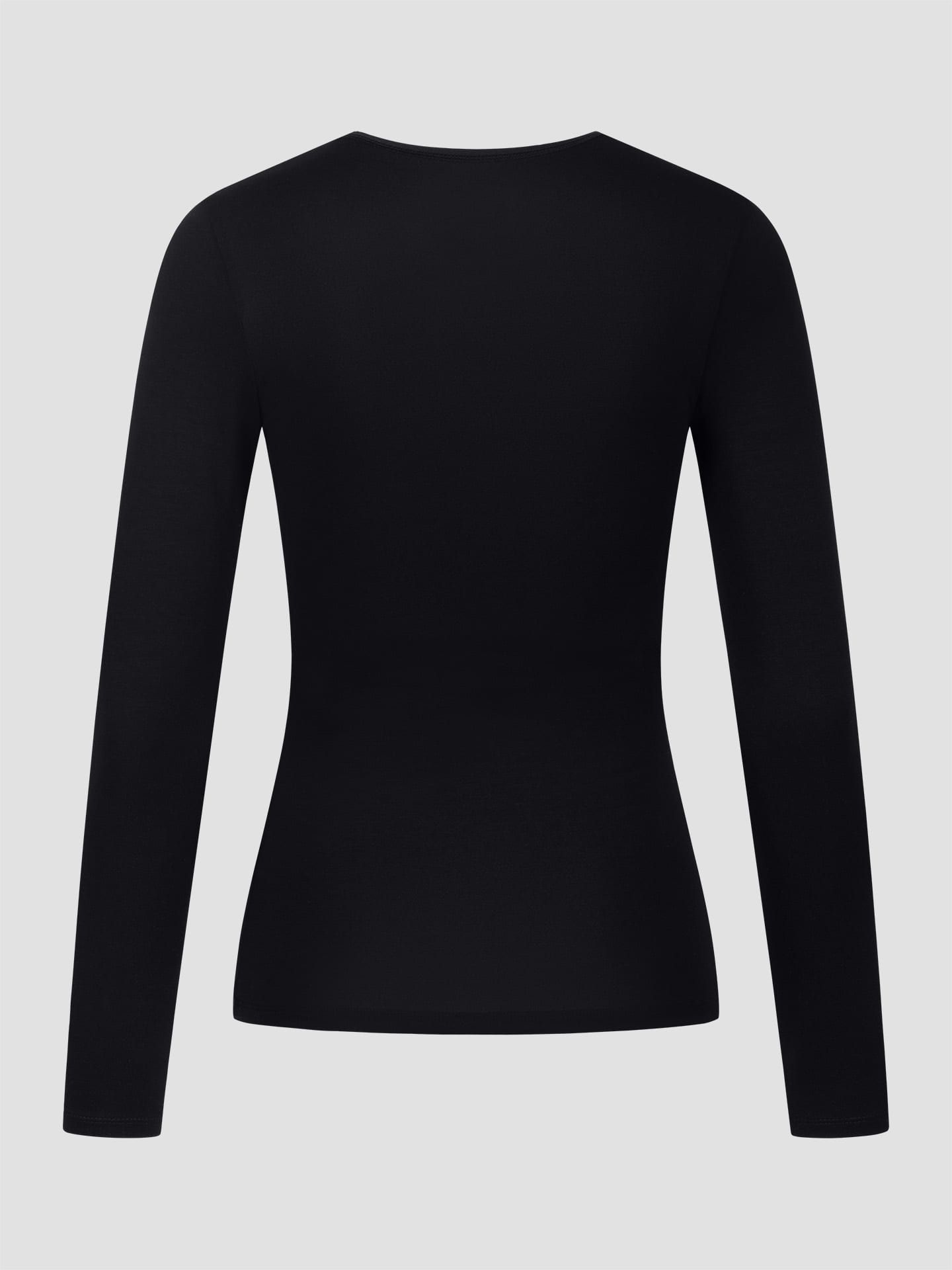 Light Touch tiefausgeschnittenes Langarmshirt schwarz 6