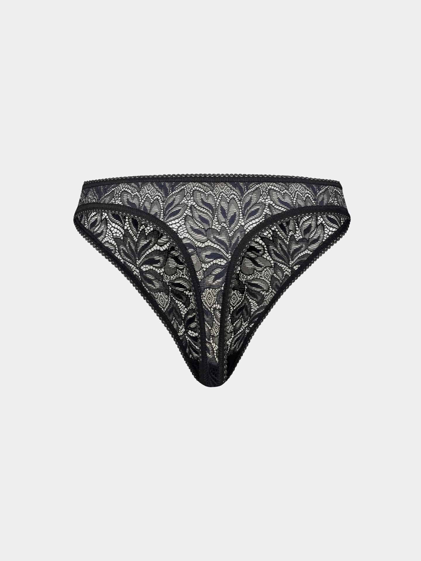 Iconic Lace String schatten schwarz 6