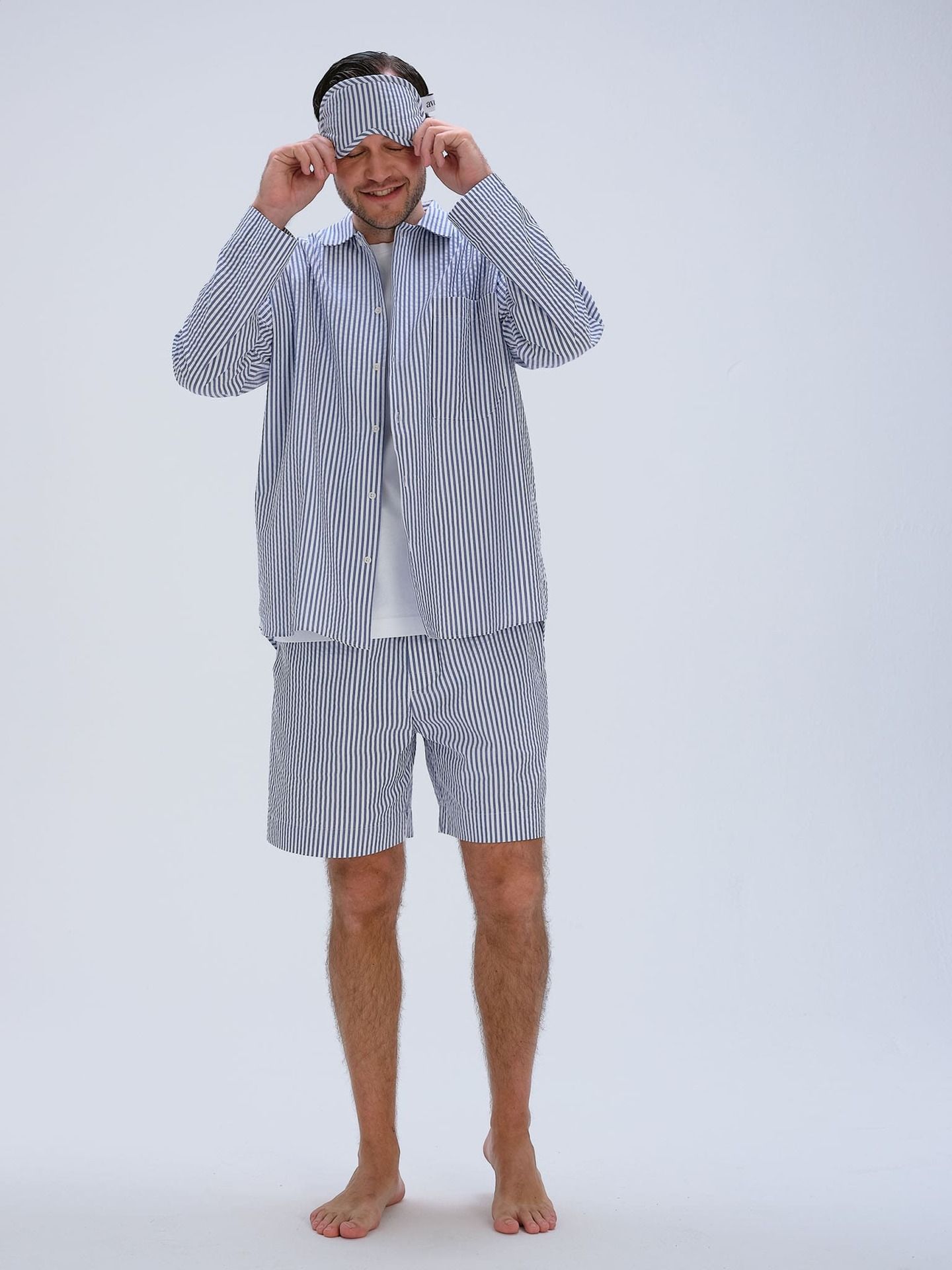 Avonté Pyjama Shirt classic blue stripe 2